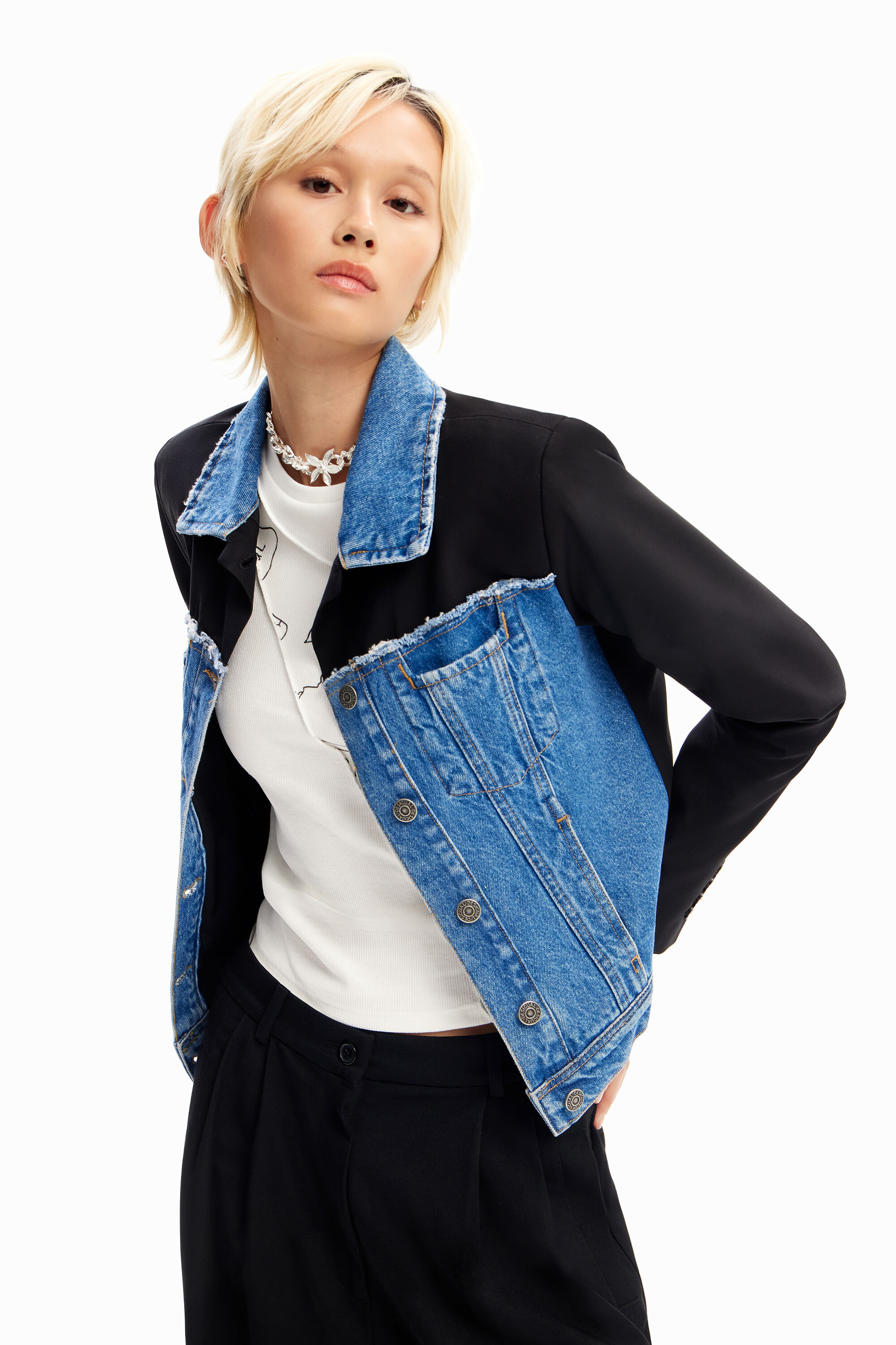 Chaqueta h&iacute;brida trucker