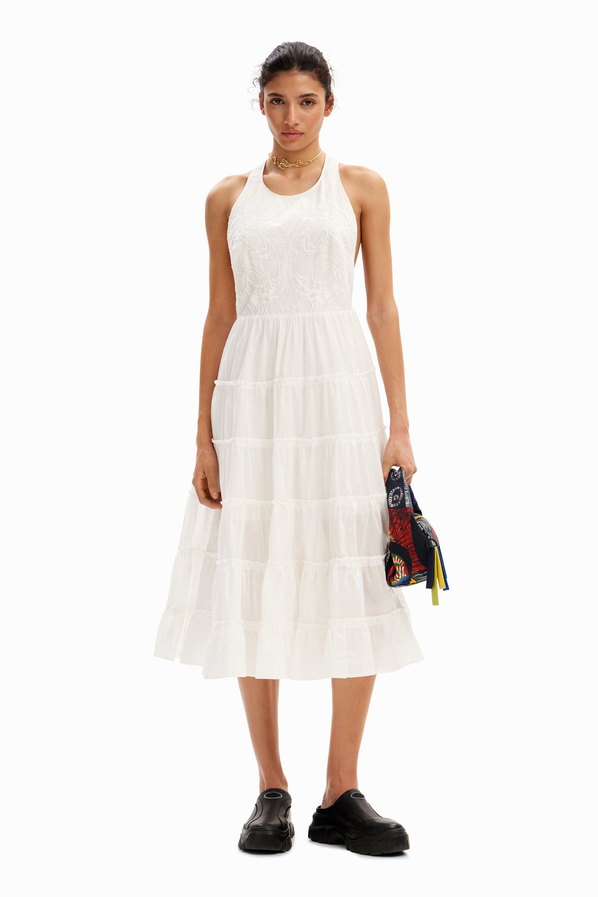 Vestido midi escotado M. Christian Lacroix