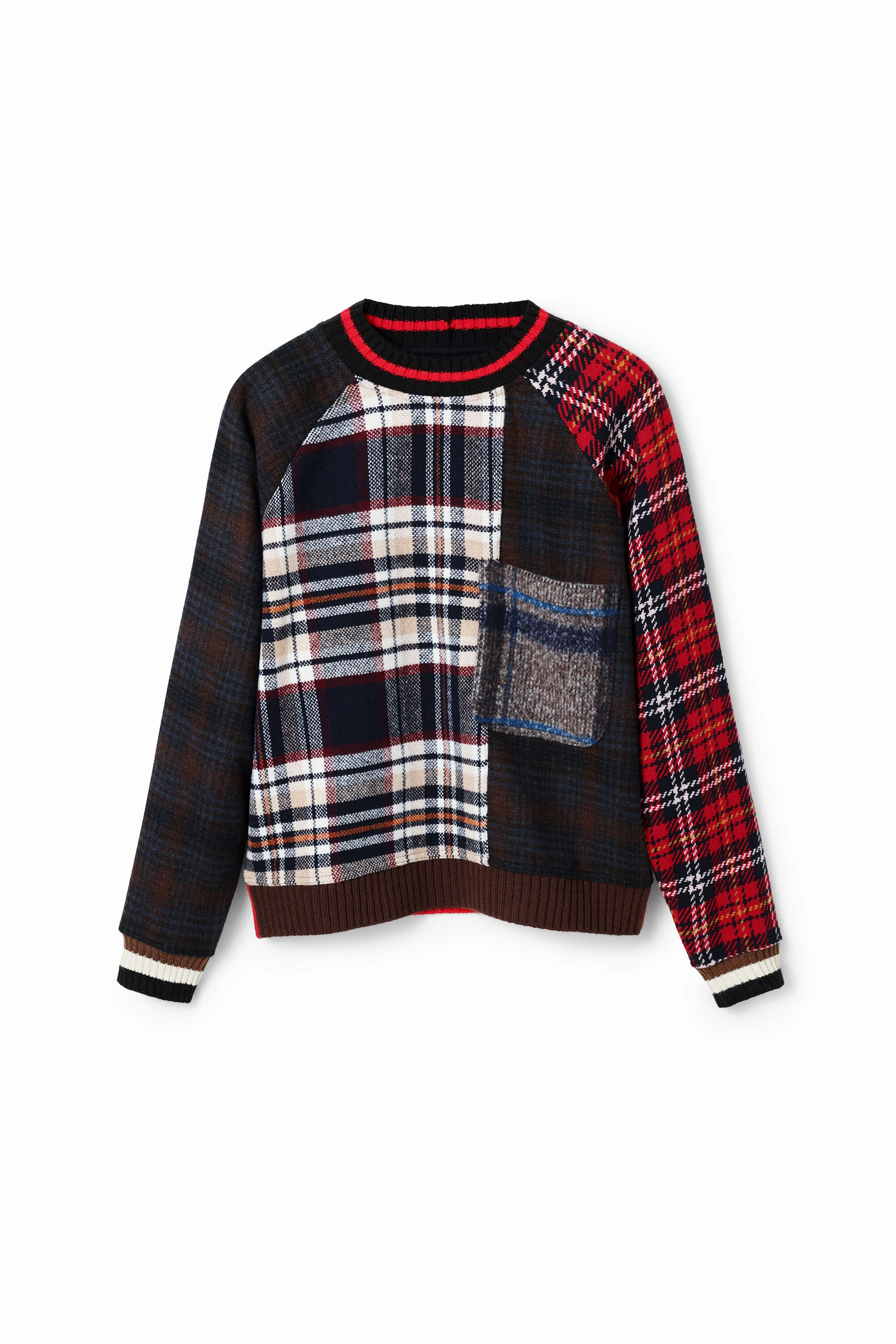Sudadera lana tart&aacute;n
