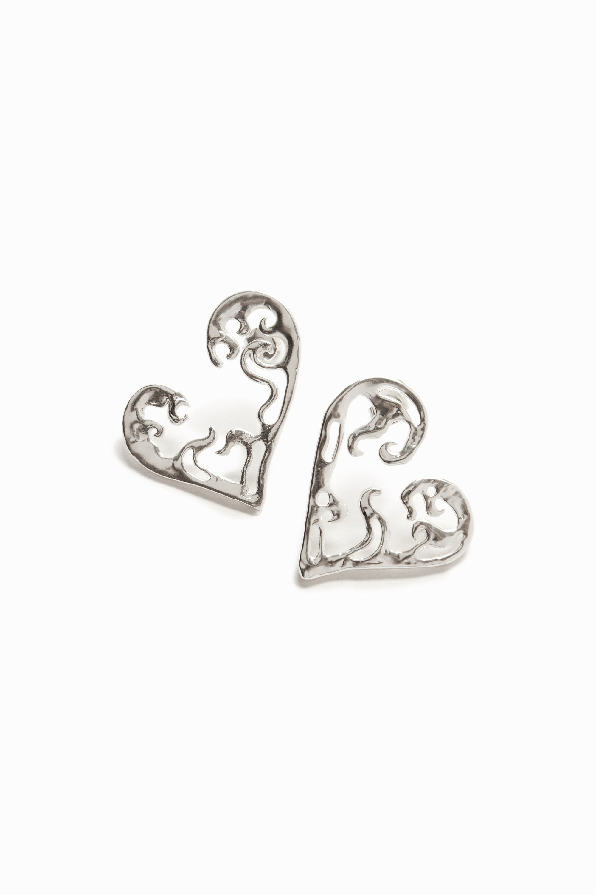 Pendientes coraz&oacute;n ba&ntilde;o plata Zalio