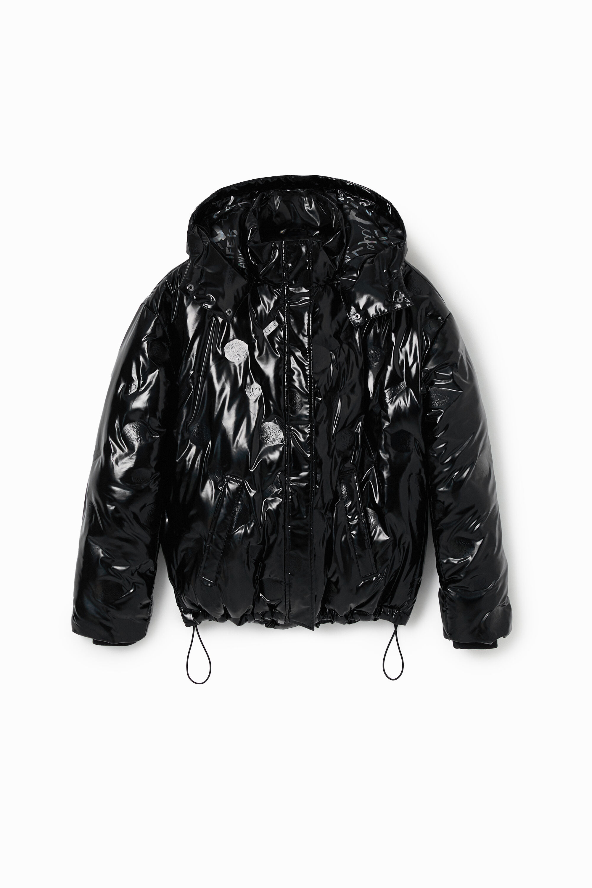 Chaqueta oversize acolchada vinilo