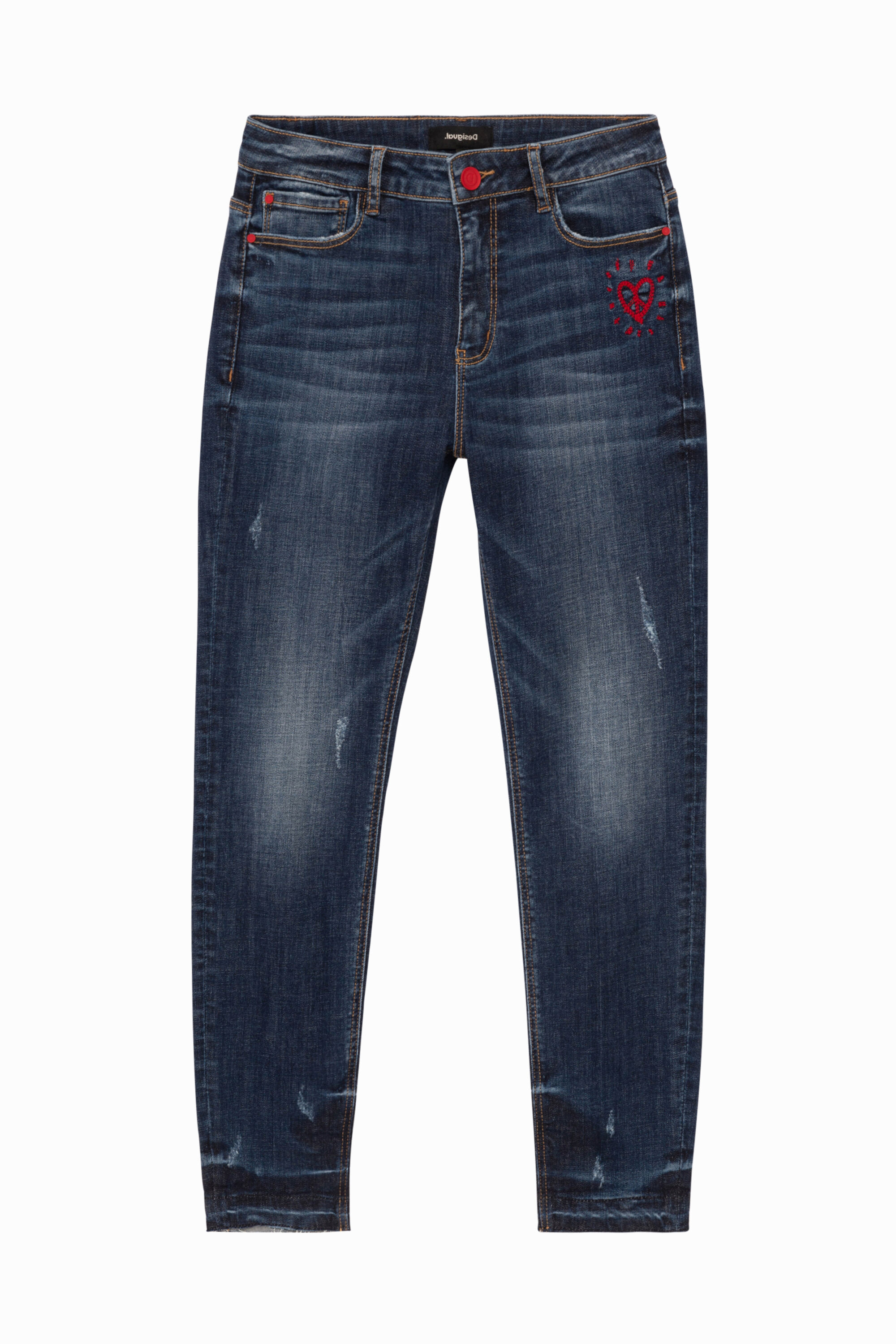Pantal&oacute;n vaquero skinny coraz&oacute;n