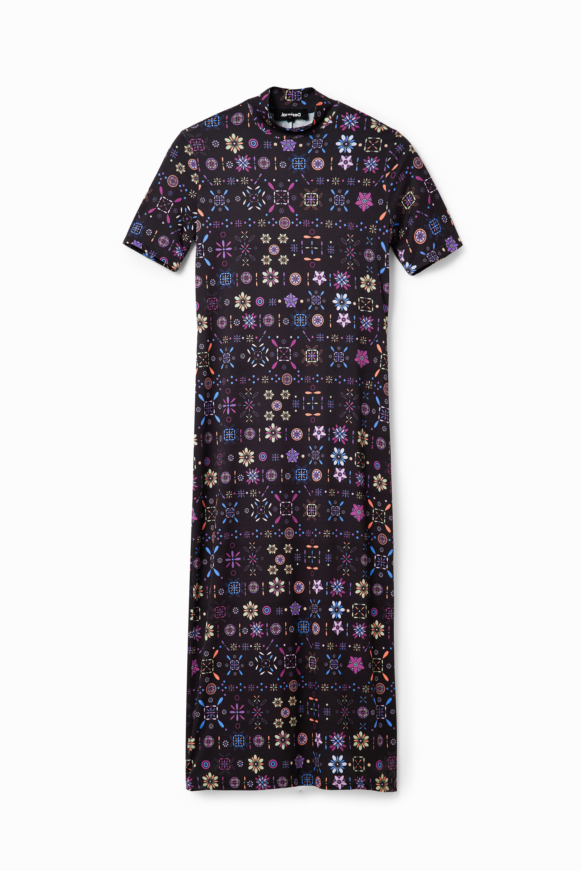 Vestido midi mosaico