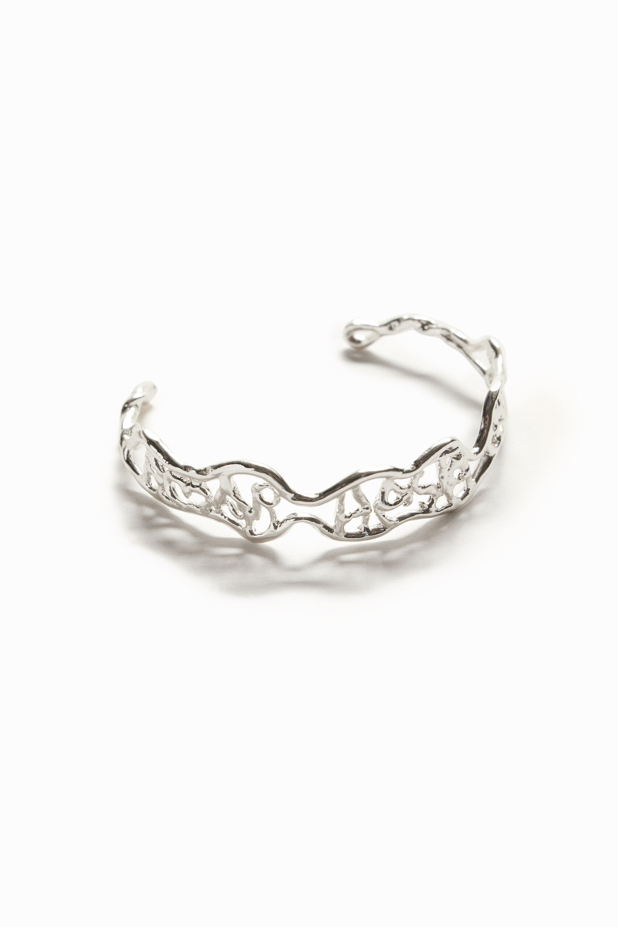 Brazalete fino mensaje ba&ntilde;o plata Zalio