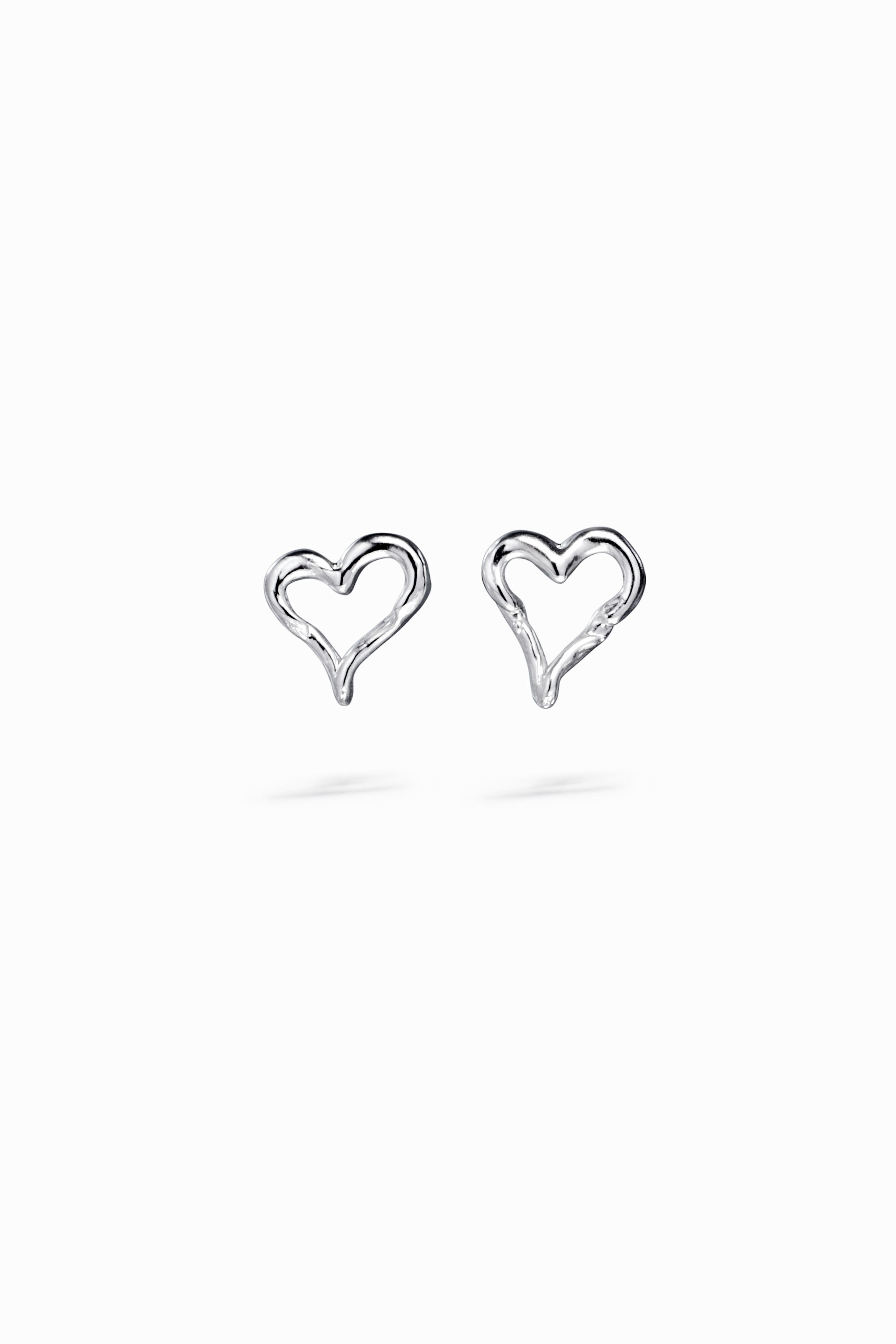 Pendientes coraz&oacute;n ba&ntilde;o plata Zalio