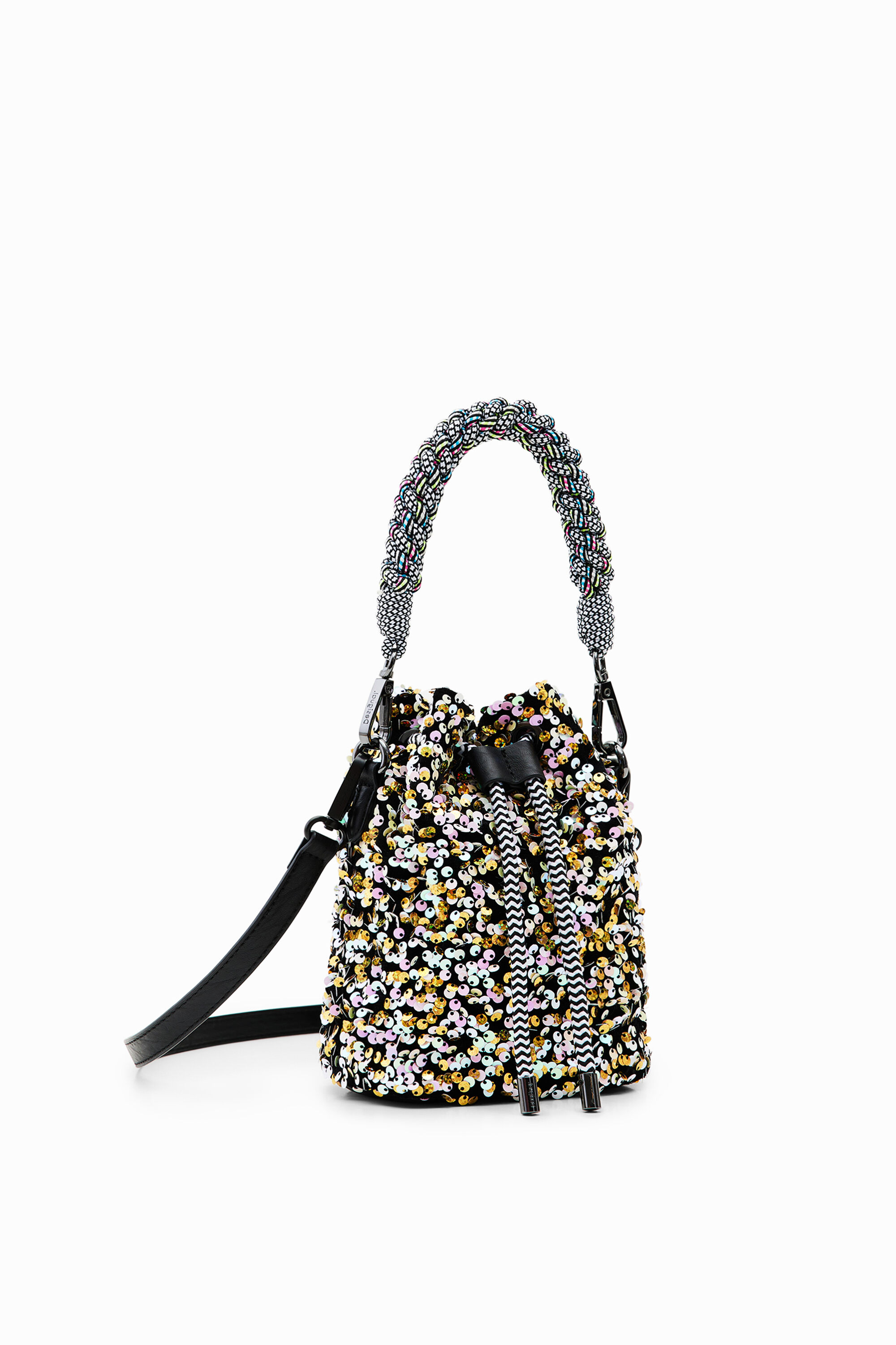 Bolso bucket peque&ntilde;o lentejuelas