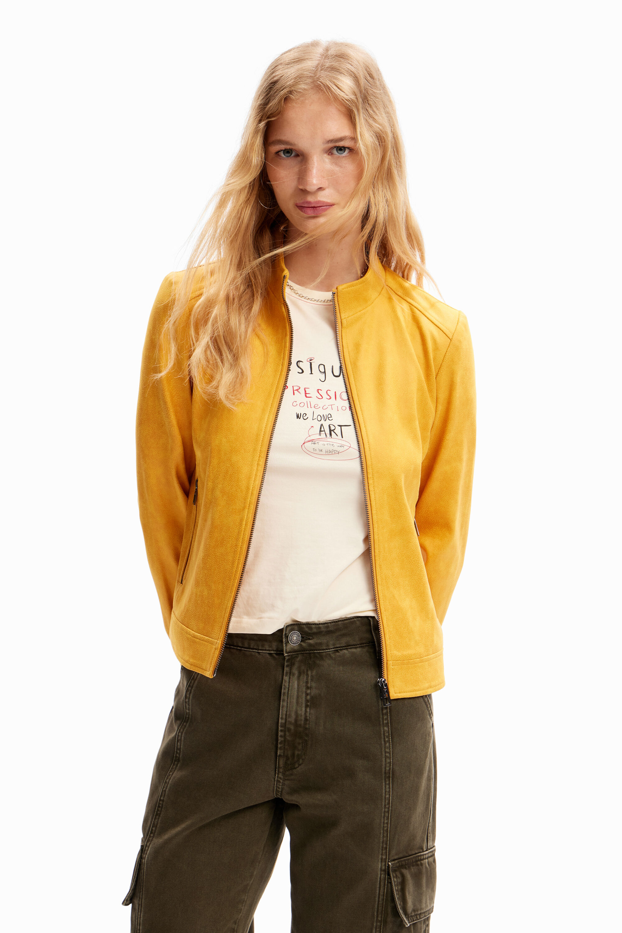 Cazadora biker slim