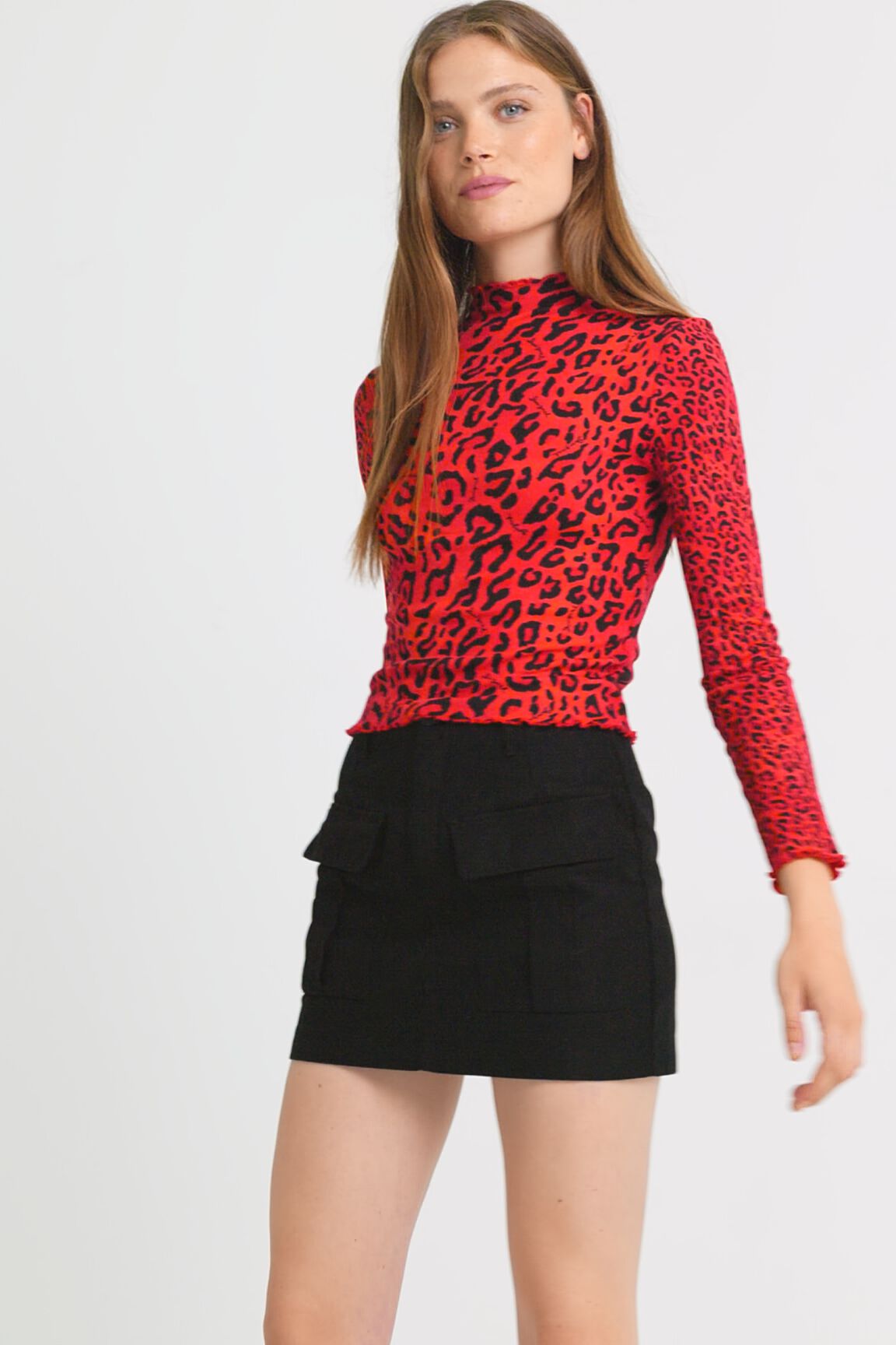 Camiseta slim leopardo