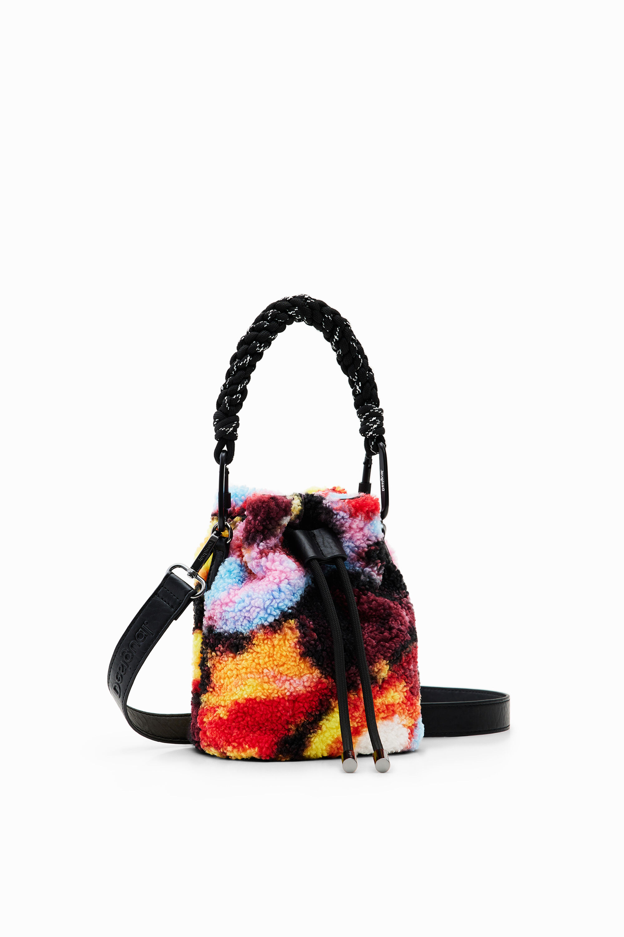Bandolera mini bucket borreguito