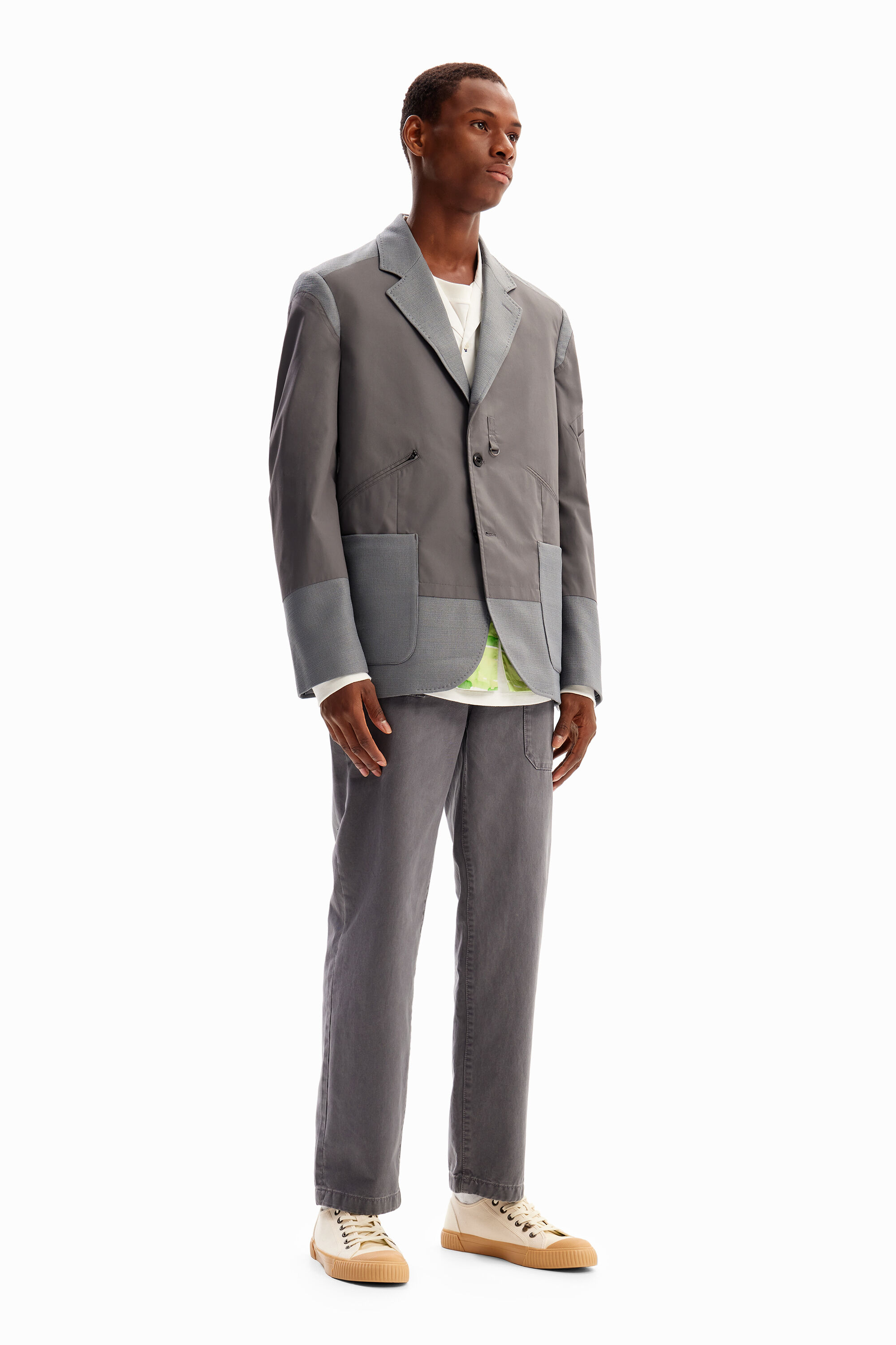 Blazer h&iacute;brida bolsillos