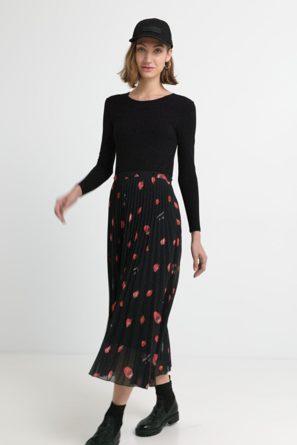 Vestido midi slim dos piezas