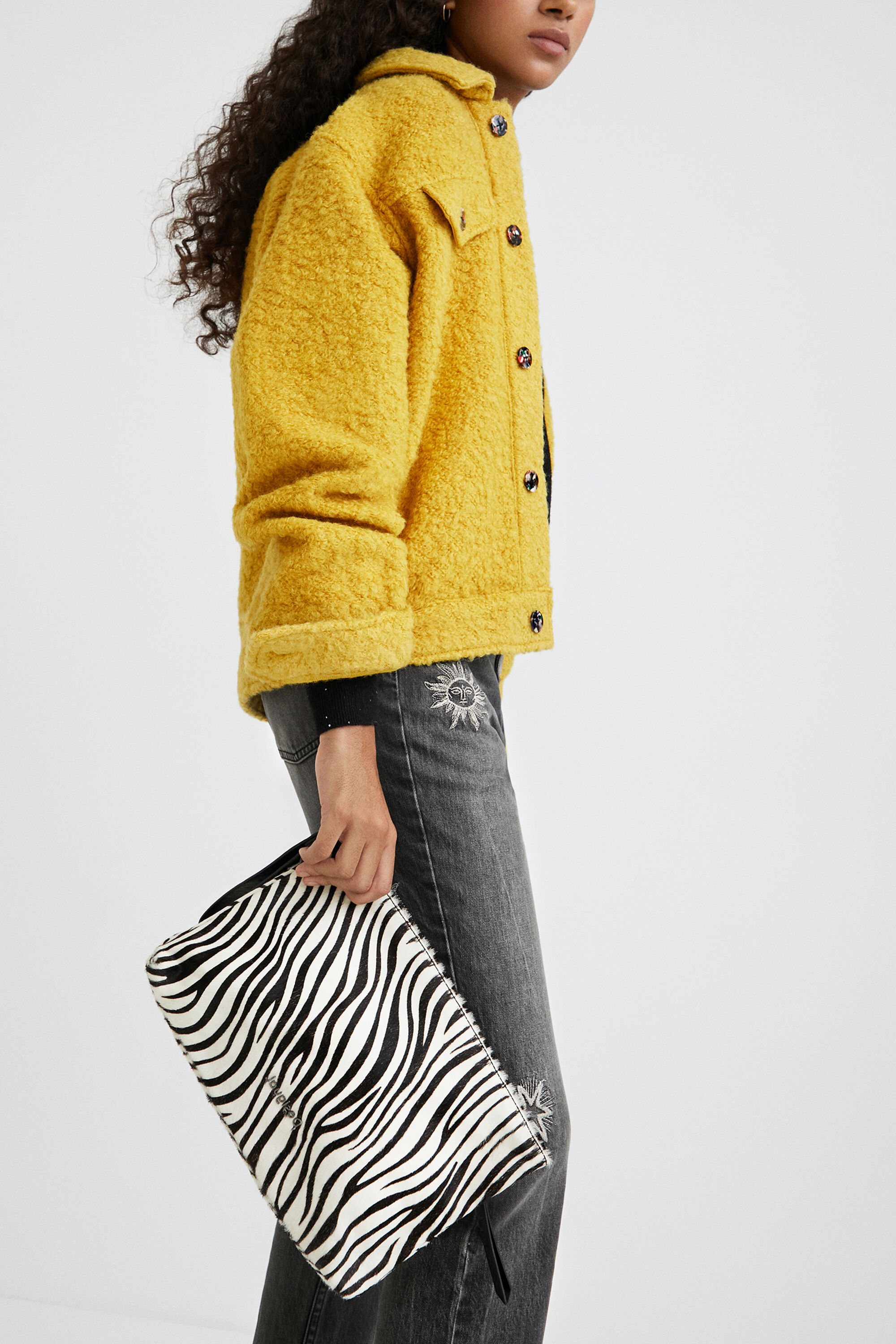 Bolso bandolera piel animal print