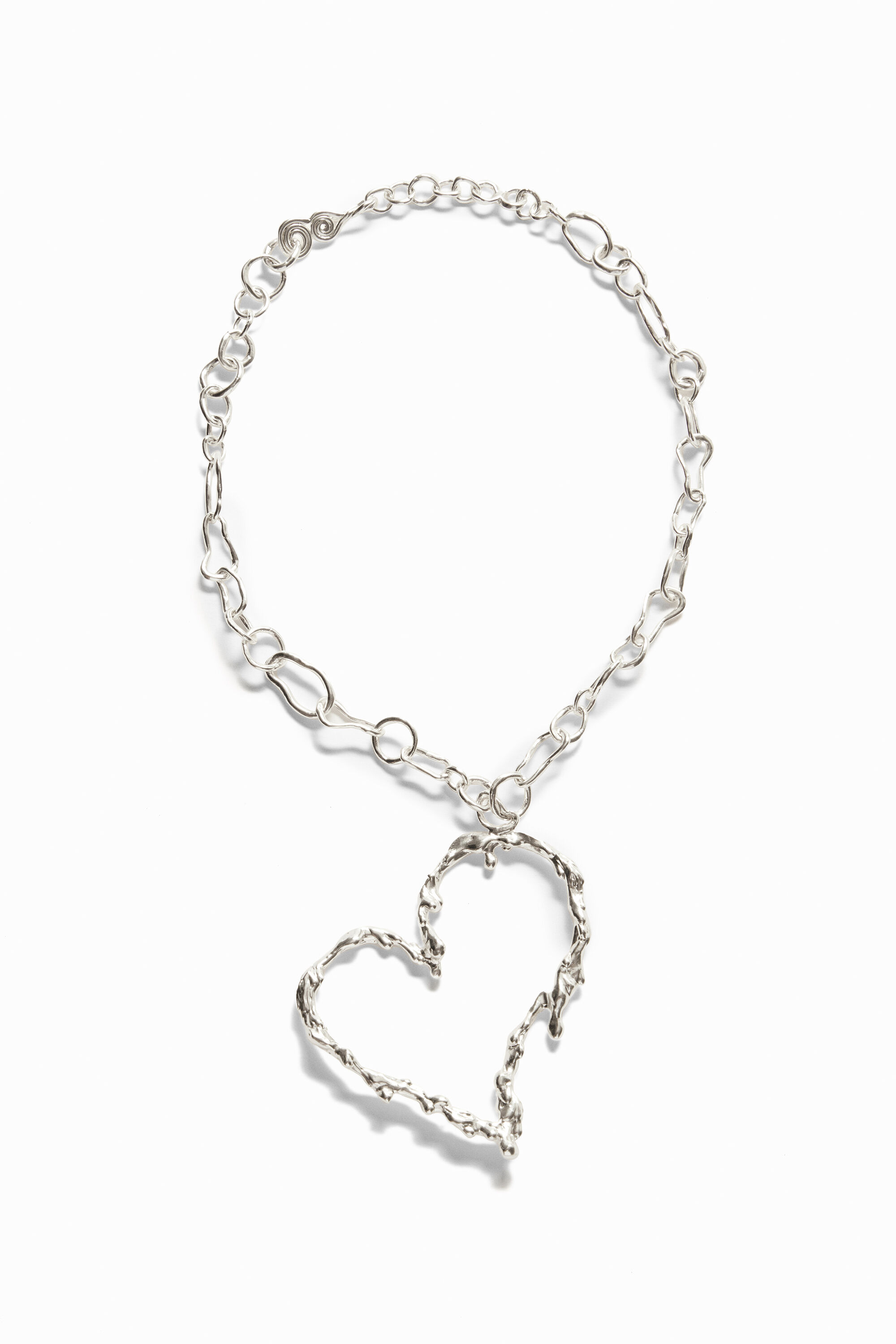 Collar coraz&oacute;n ba&ntilde;o plata Zalio