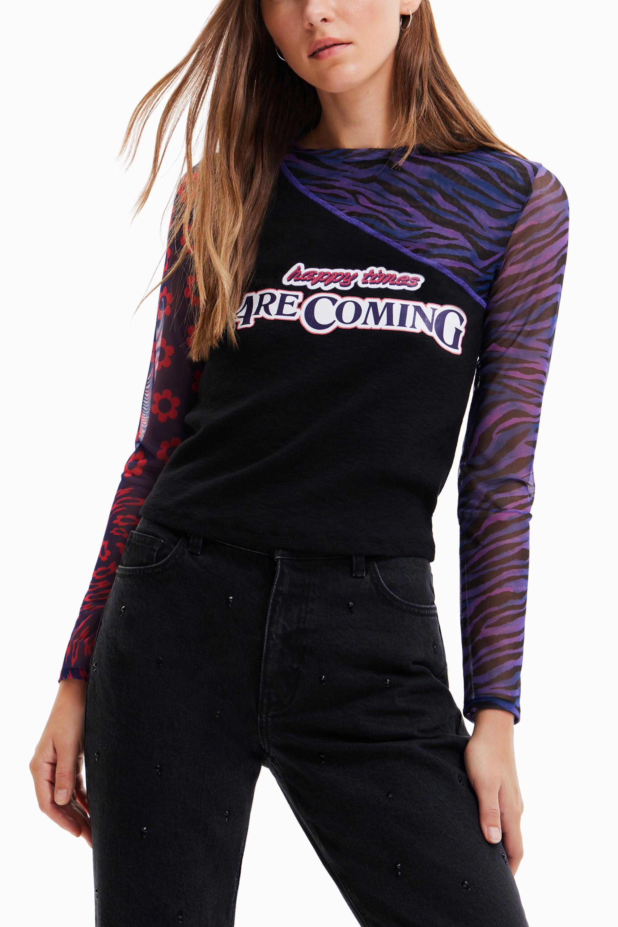 Camiseta patch tul mensaje