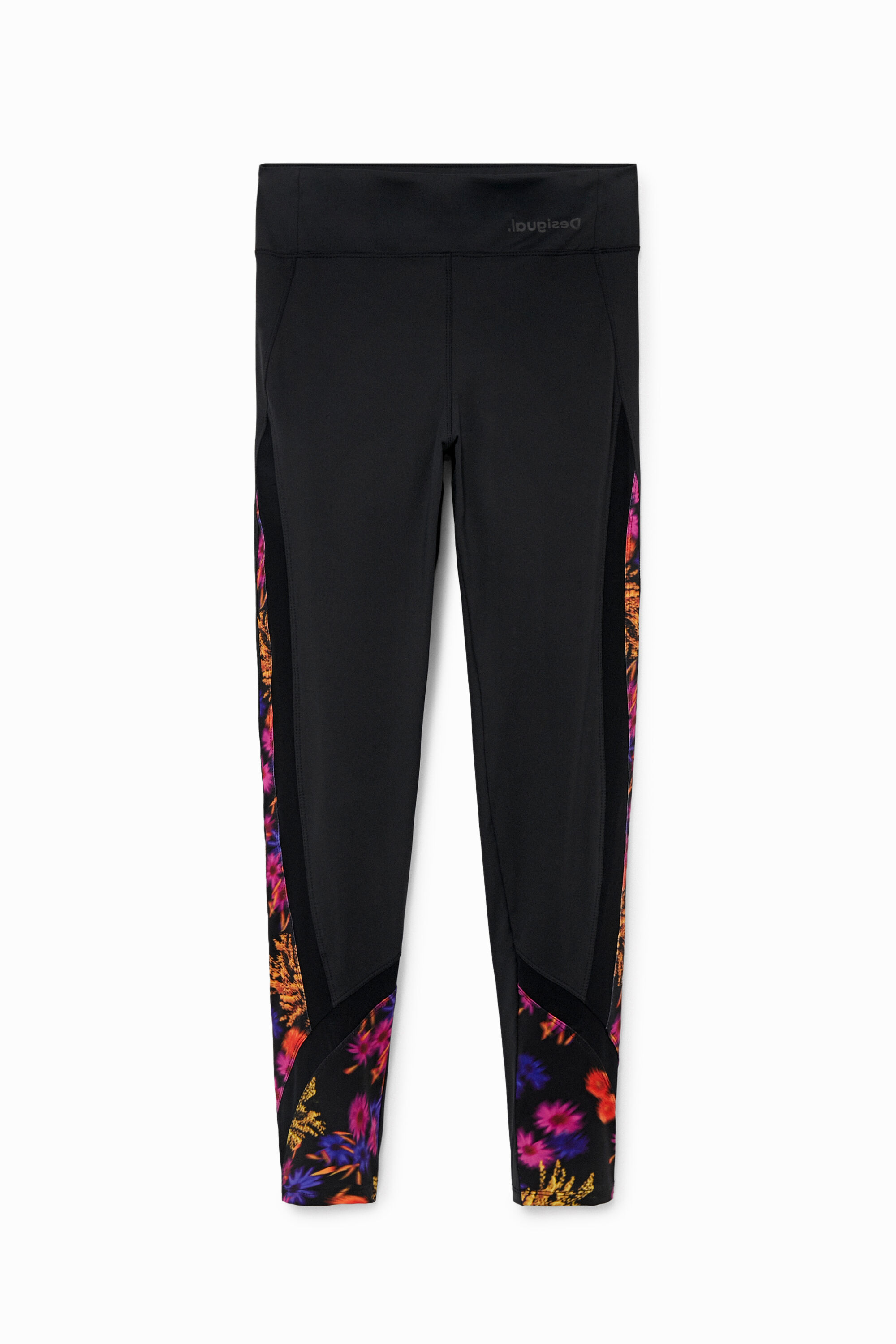 Leggings flores y transparencias