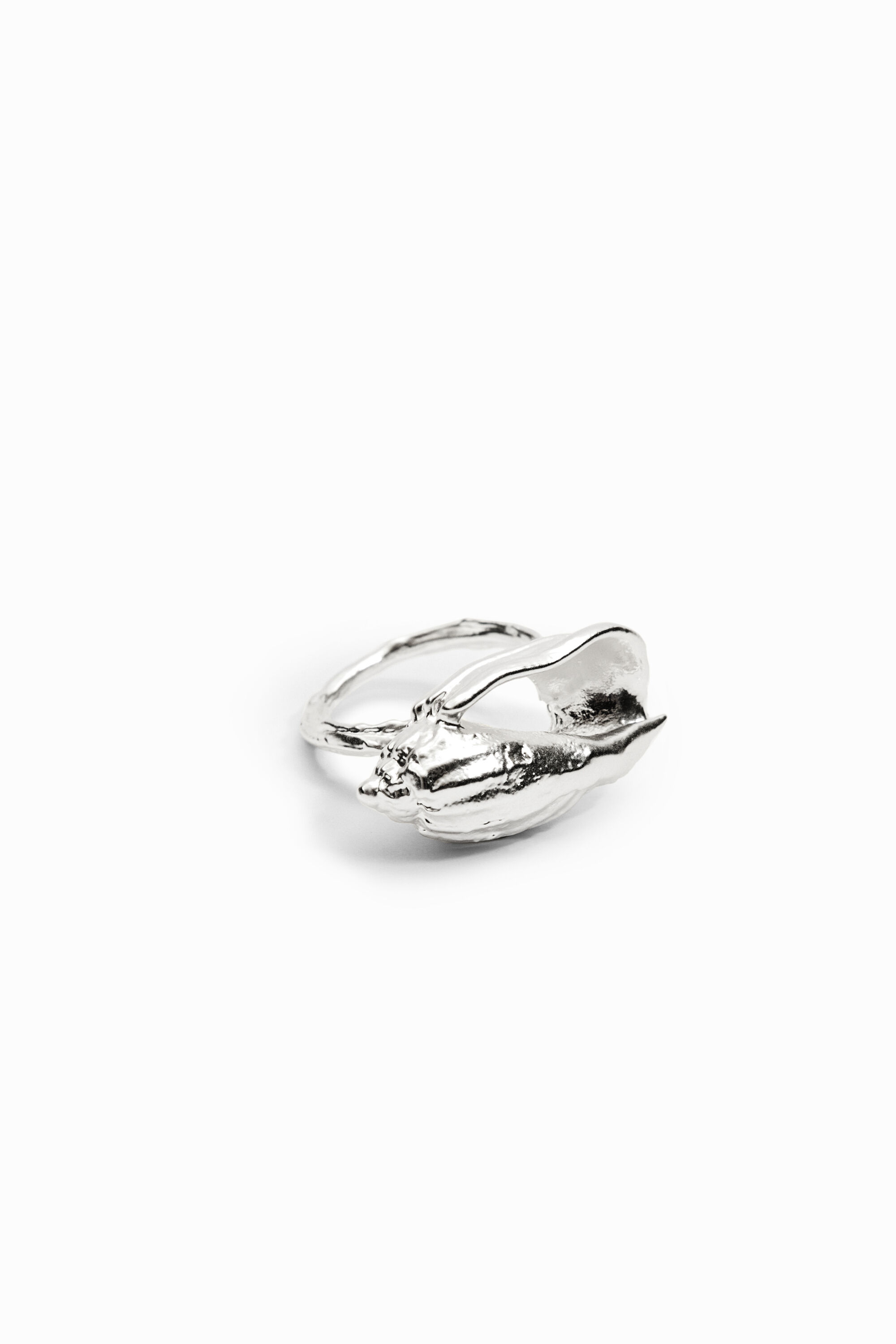 Anillo concha ba&ntilde;o plata Zalio