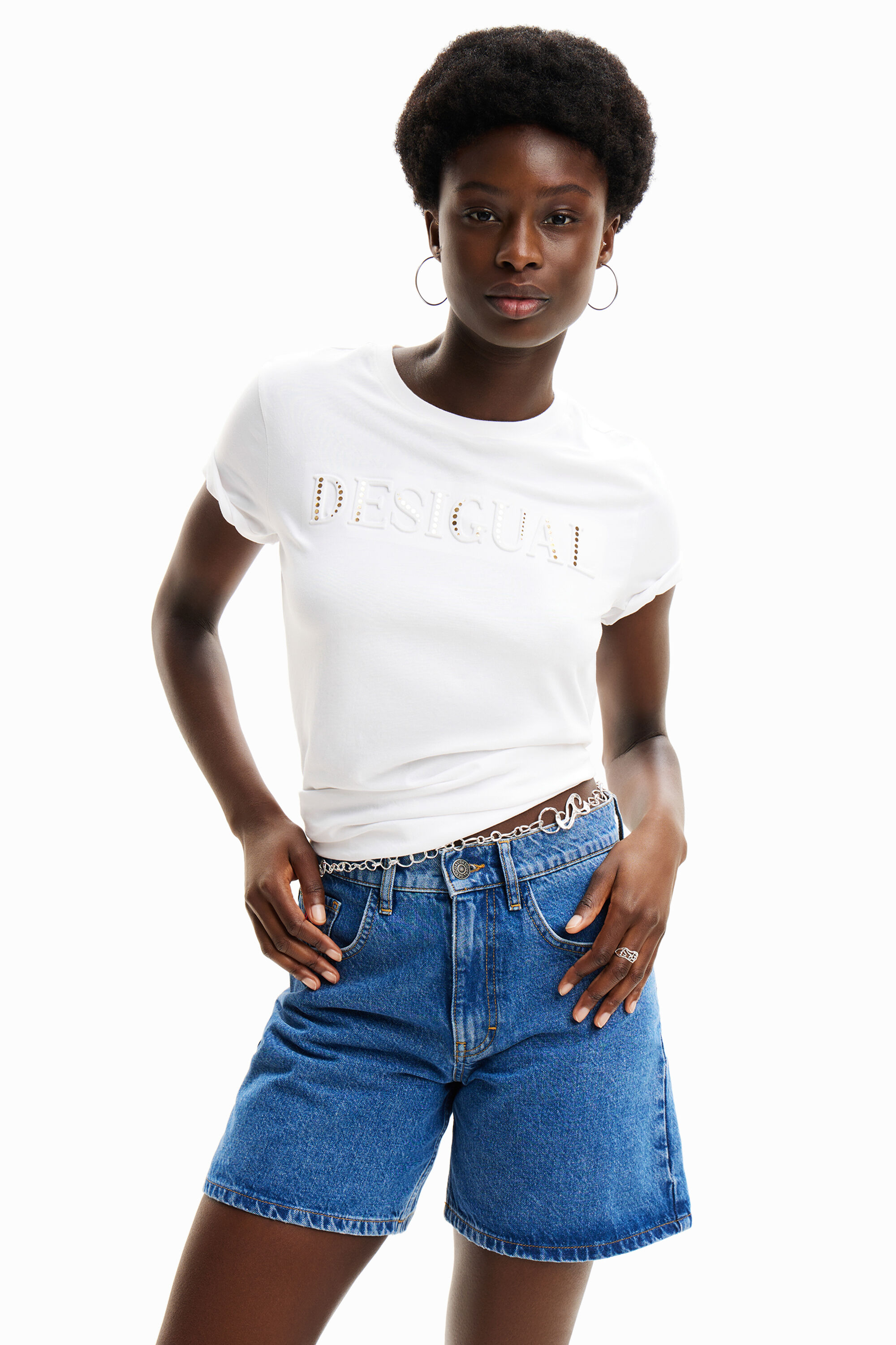Camiseta logo brillo