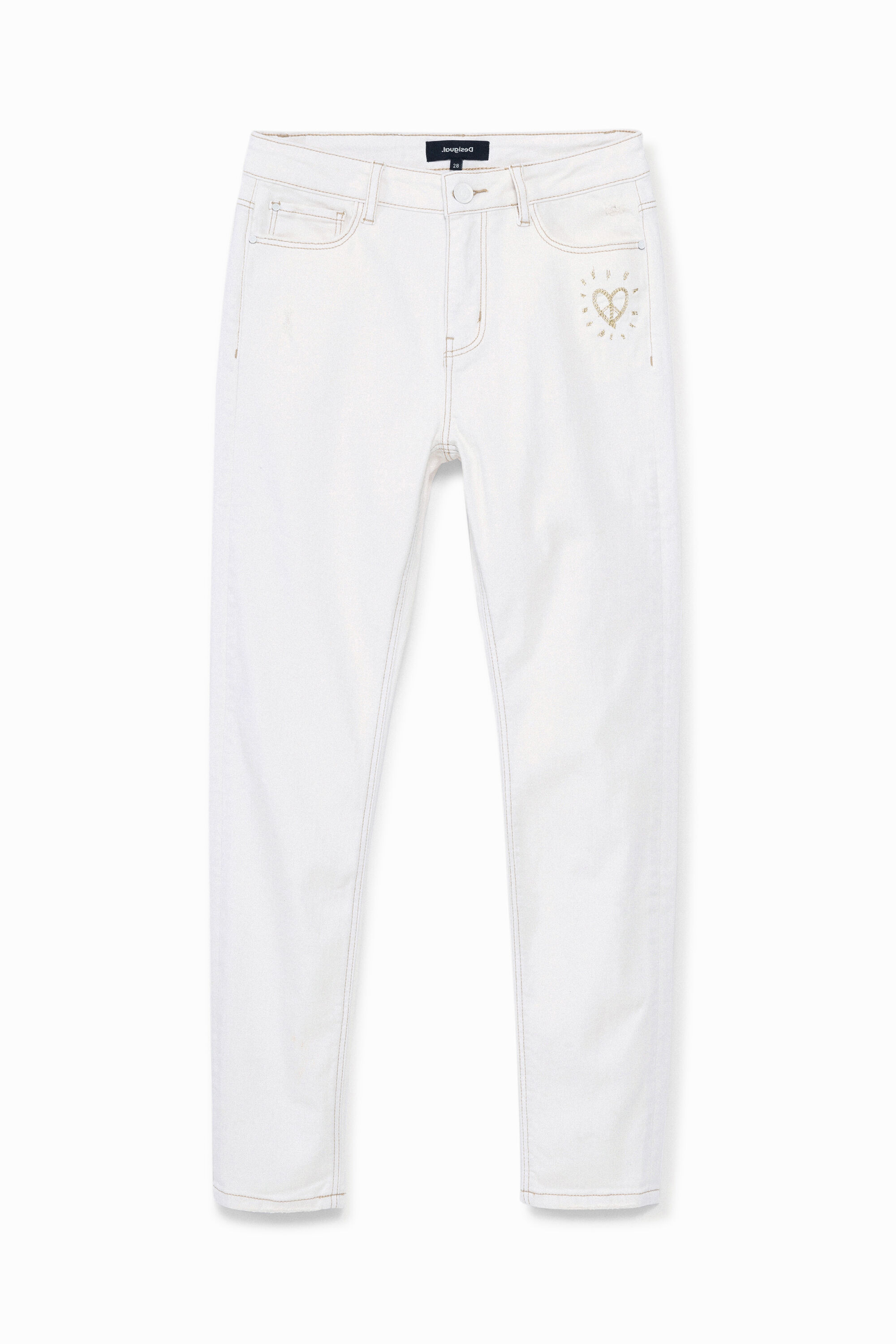 Pantal&oacute;n vaquero skinny coraz&oacute;n