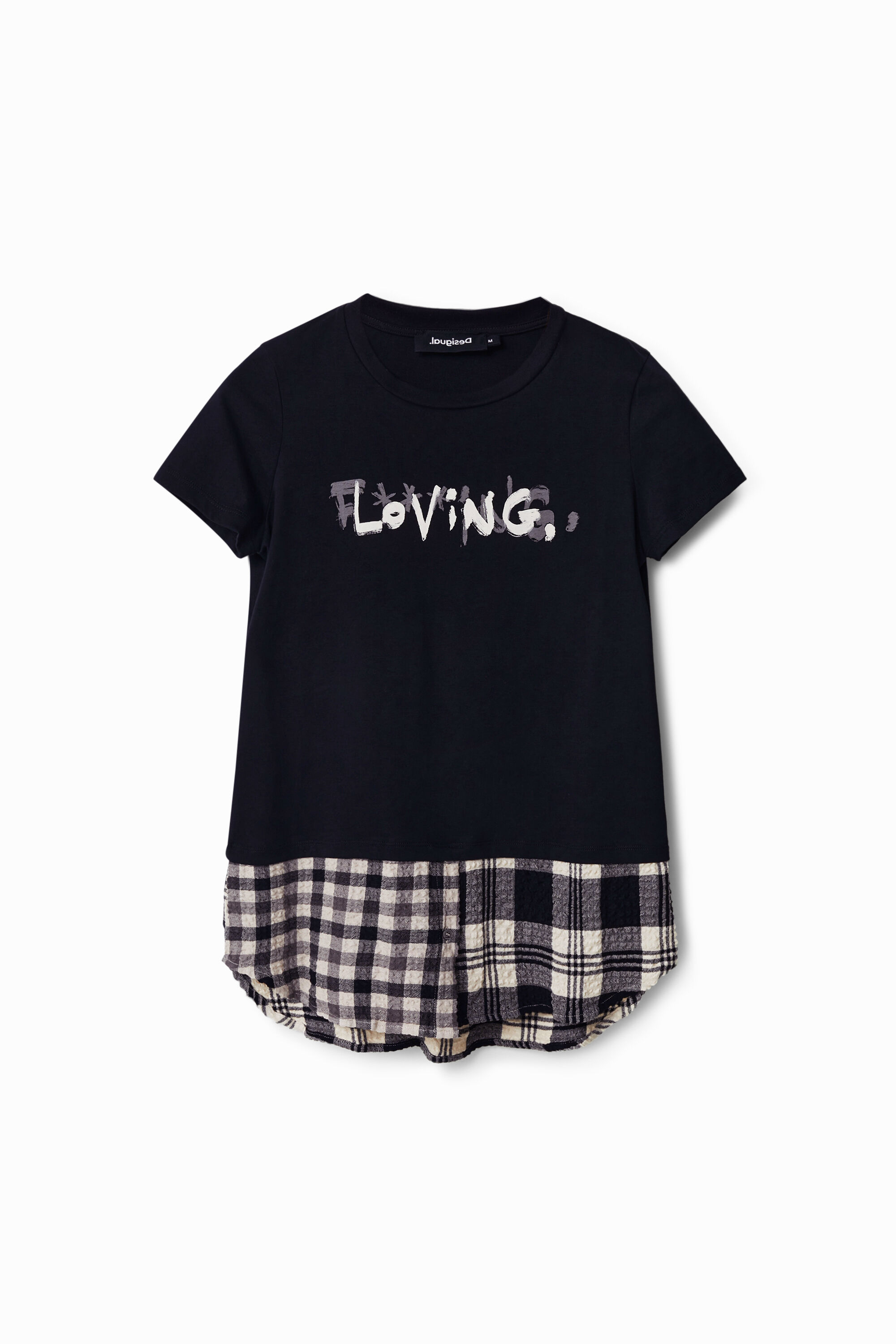 Camiseta efecto doble capa