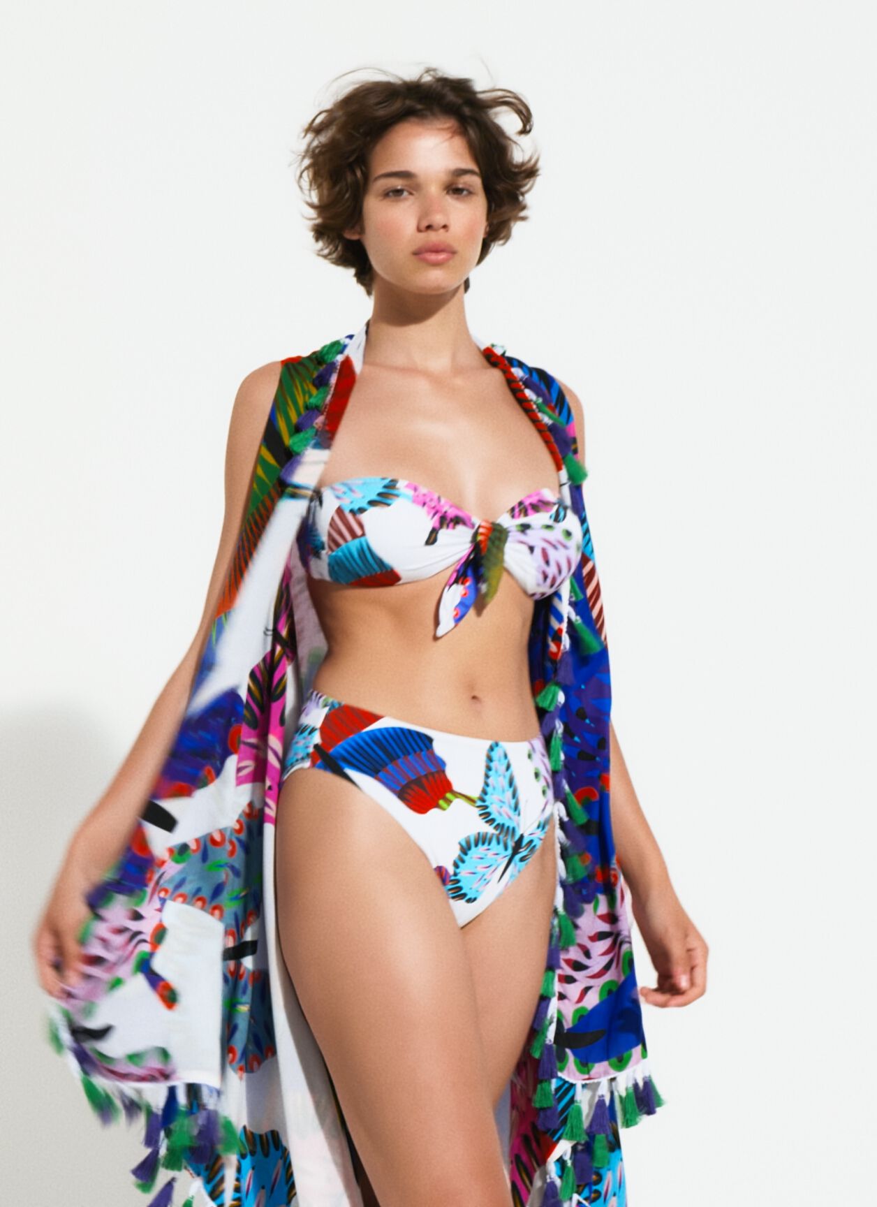 Foulard reversible mariposas
