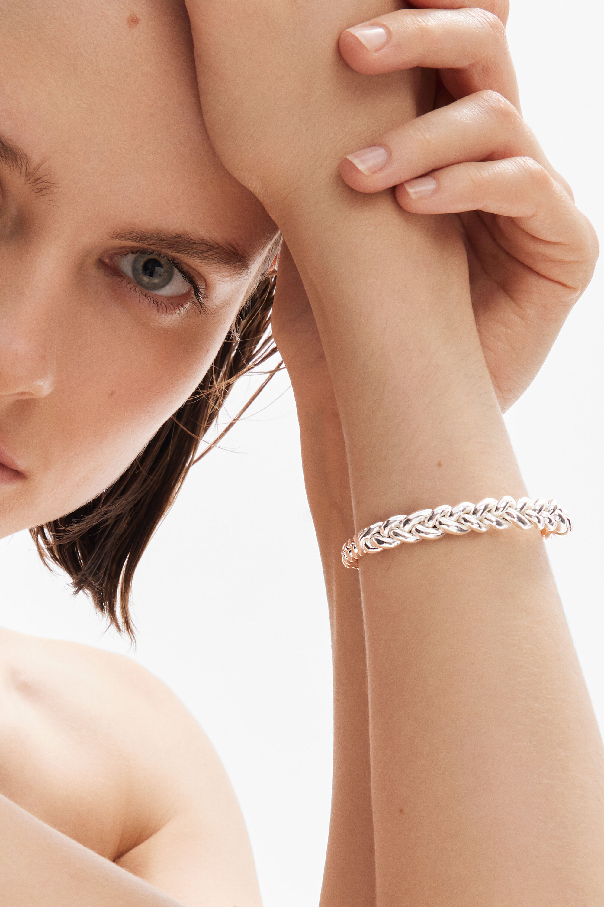 Brazalete ba&ntilde;o plata Zalio