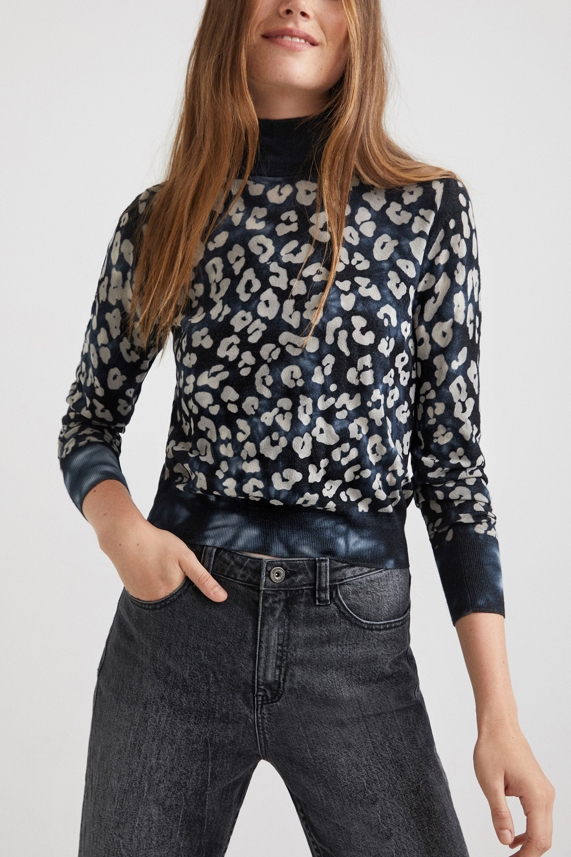 Jersey punto animal print