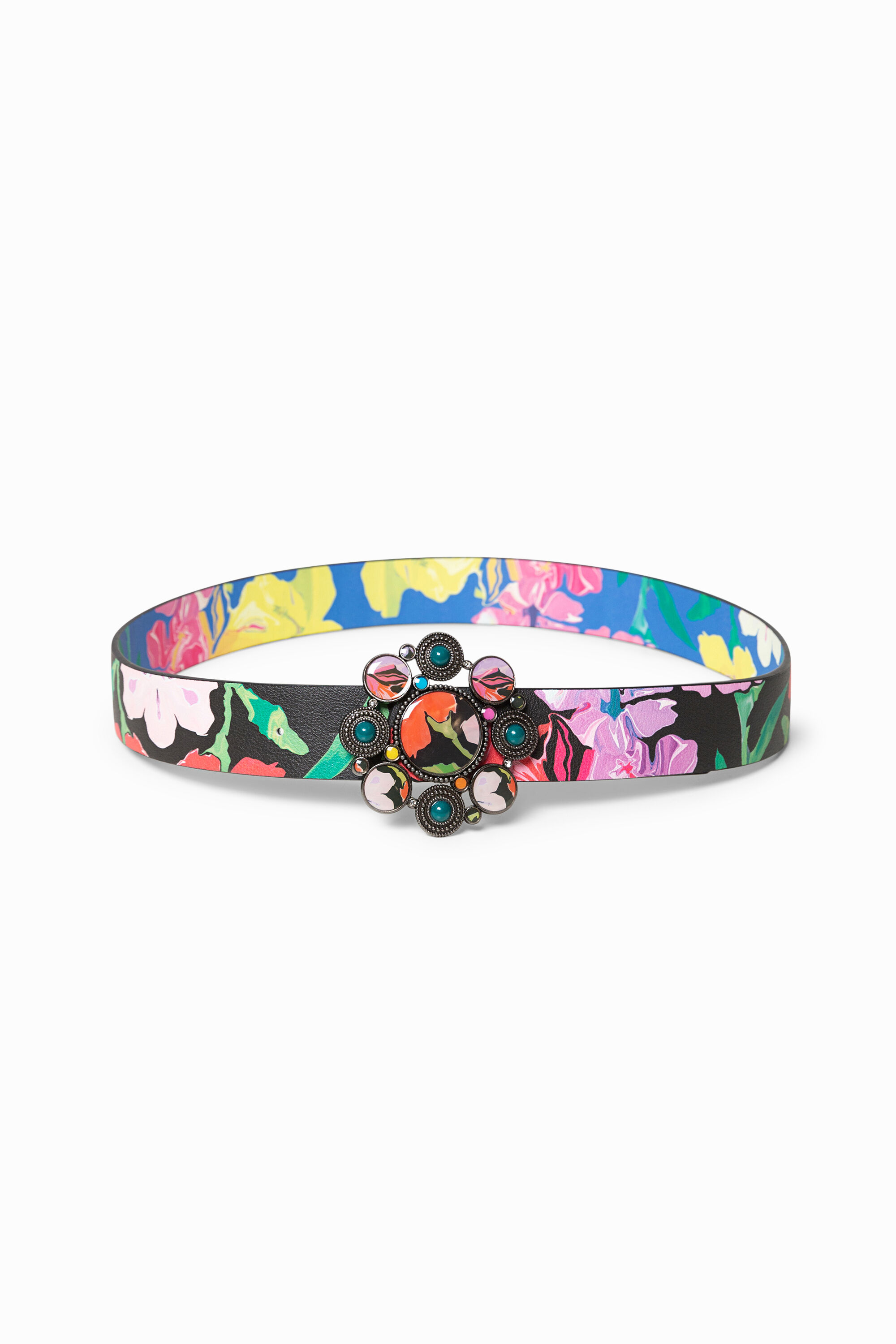 Cintur&oacute;n reversible doble floral