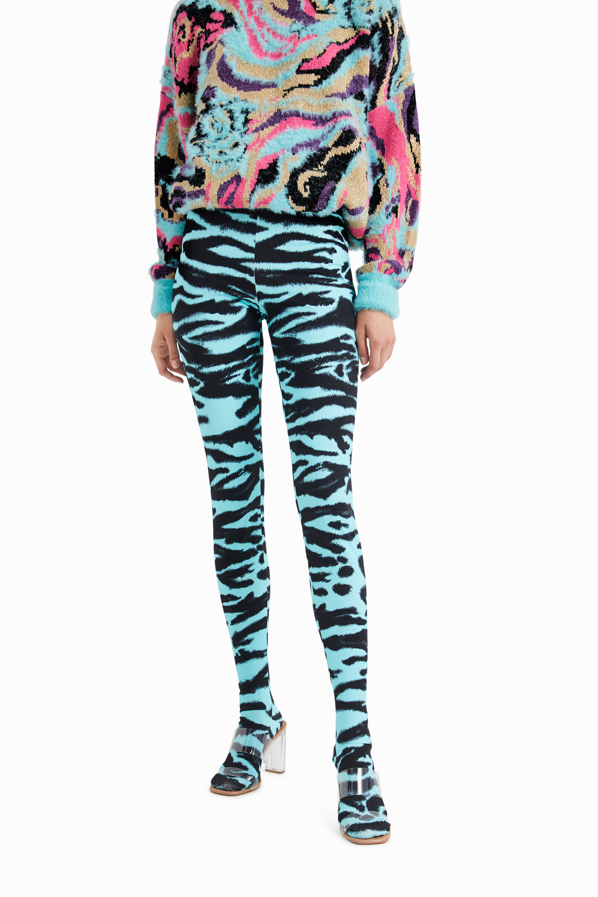 Legging slim animal print