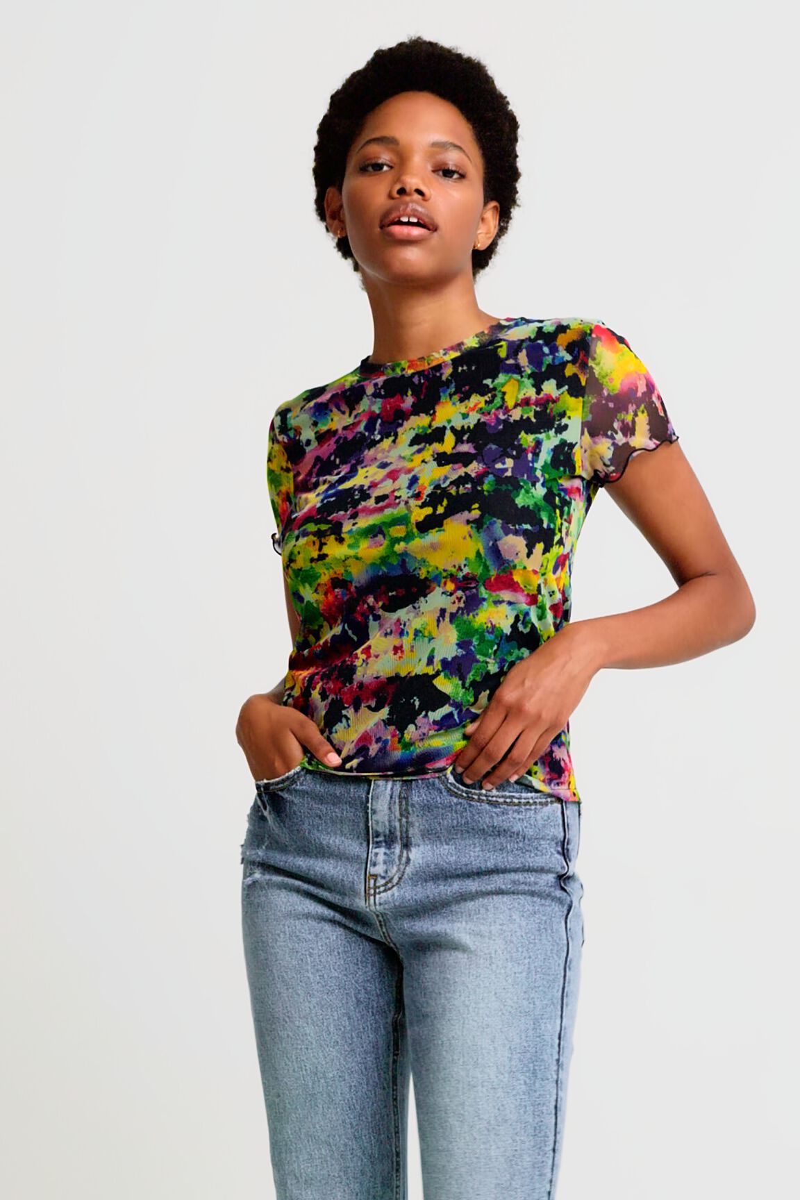 Camiseta slim tul arty