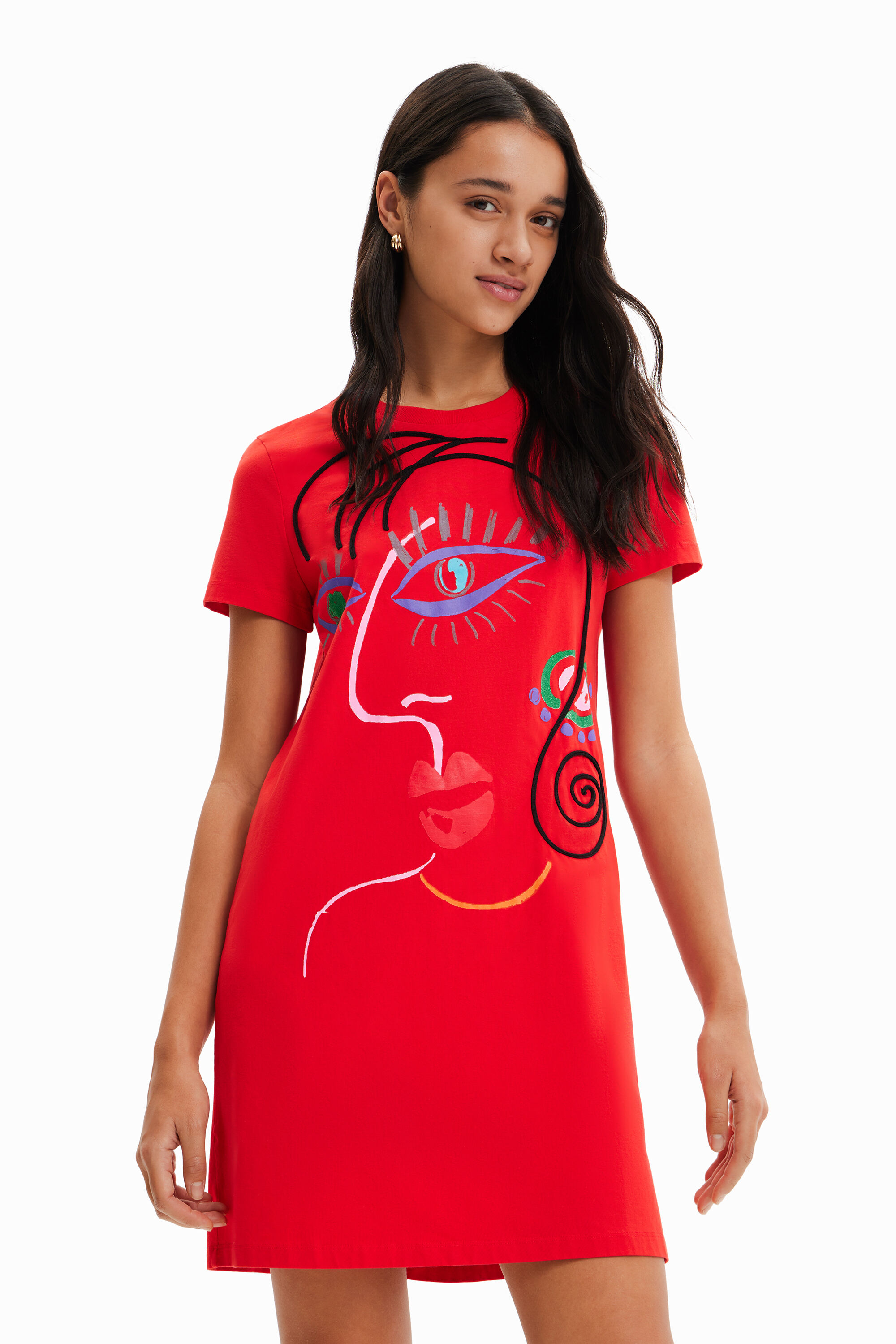 Vestido camiseta cara arty