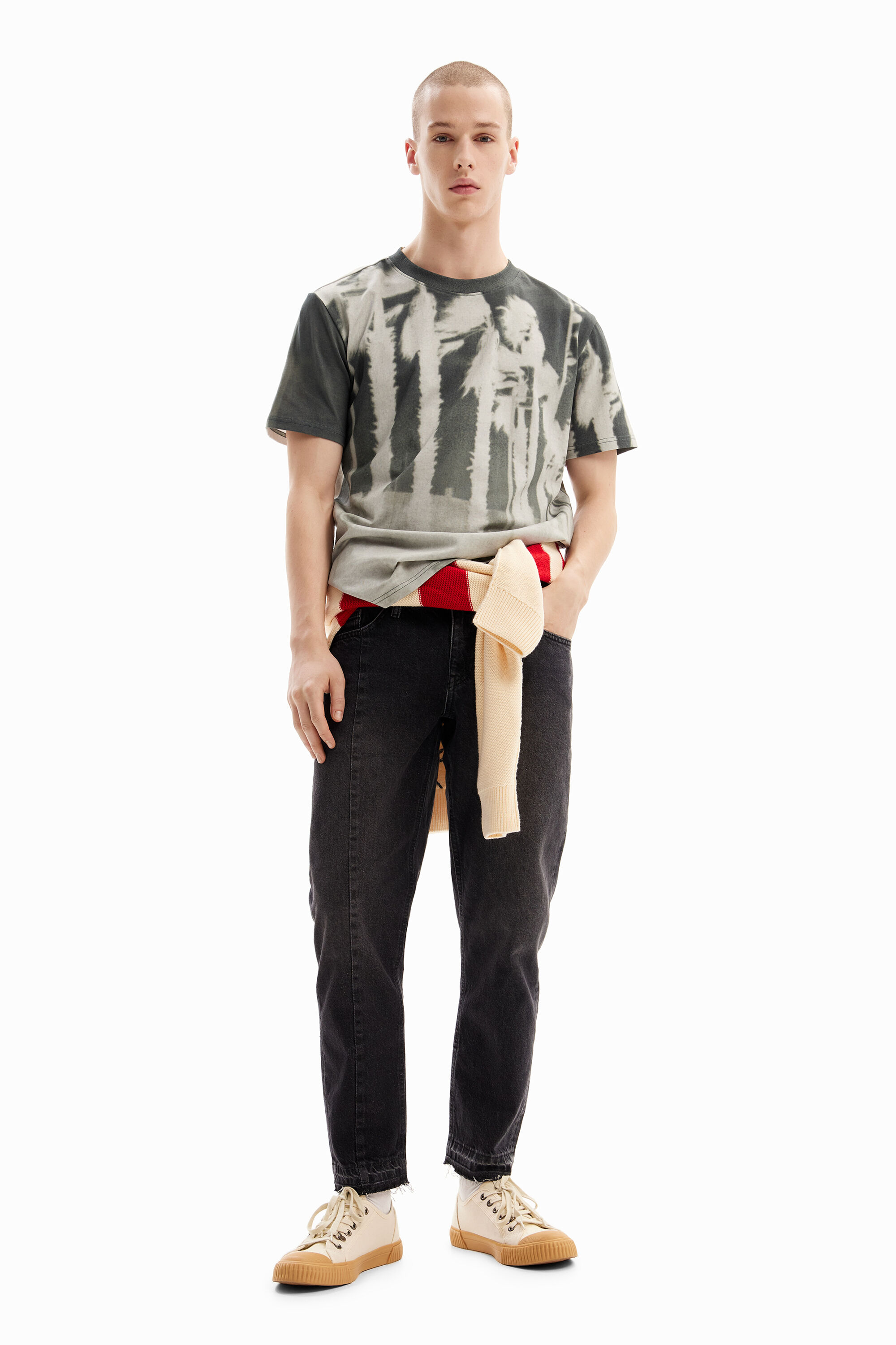 Camiseta fotogr&aacute;fica palmeras