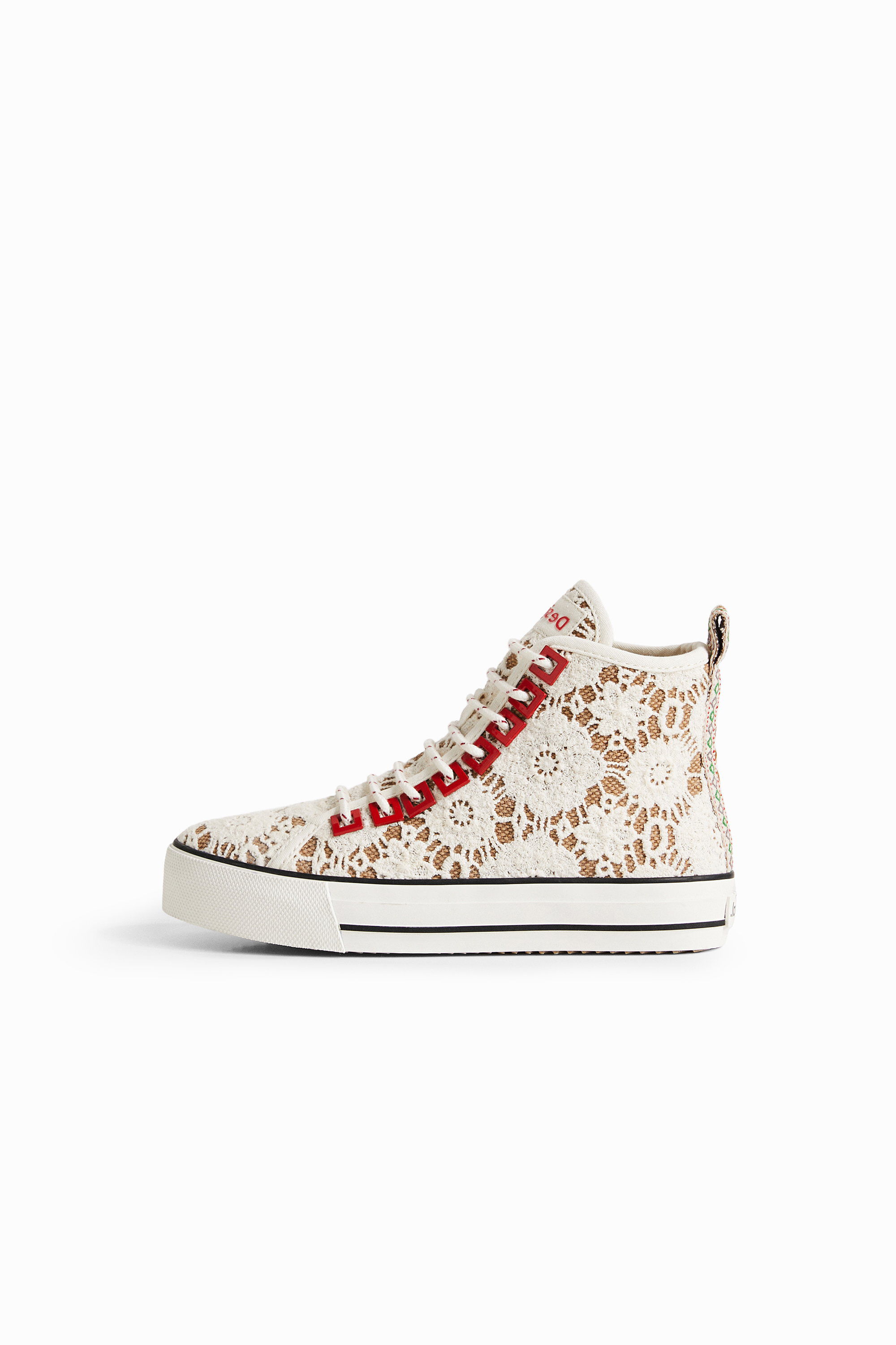 Sneakers altas encaje