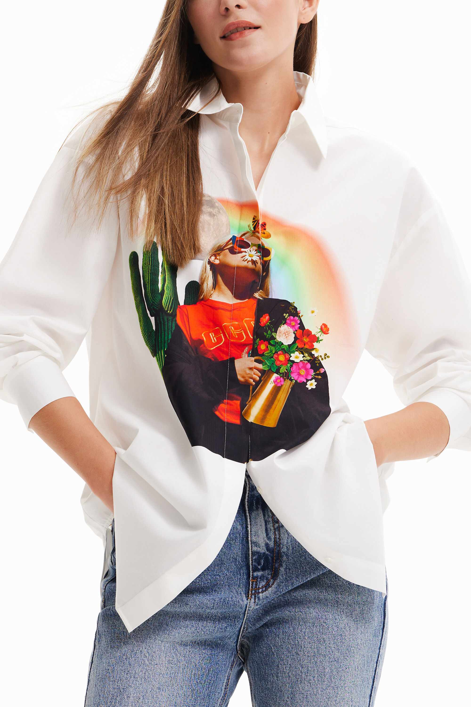 Camisa oversize collage