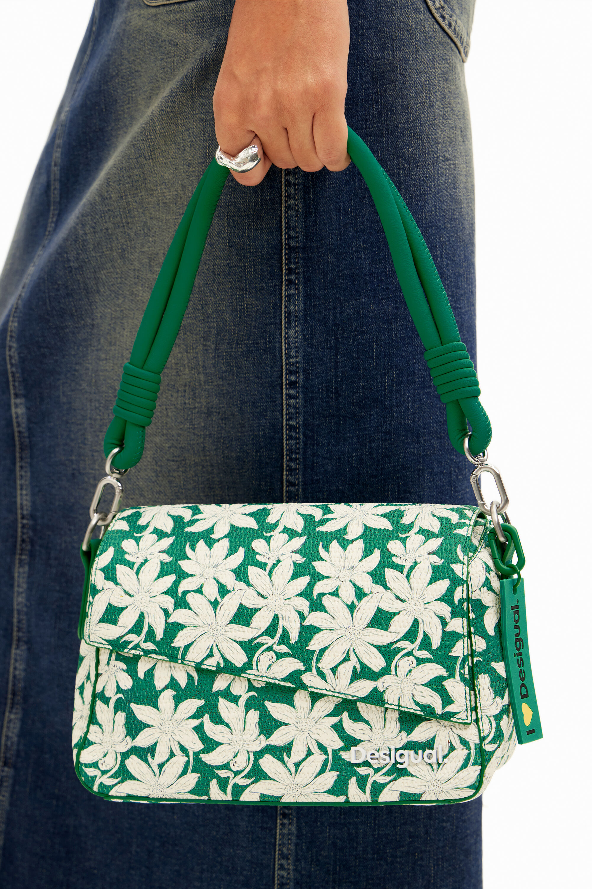 Bolso S textura flores
