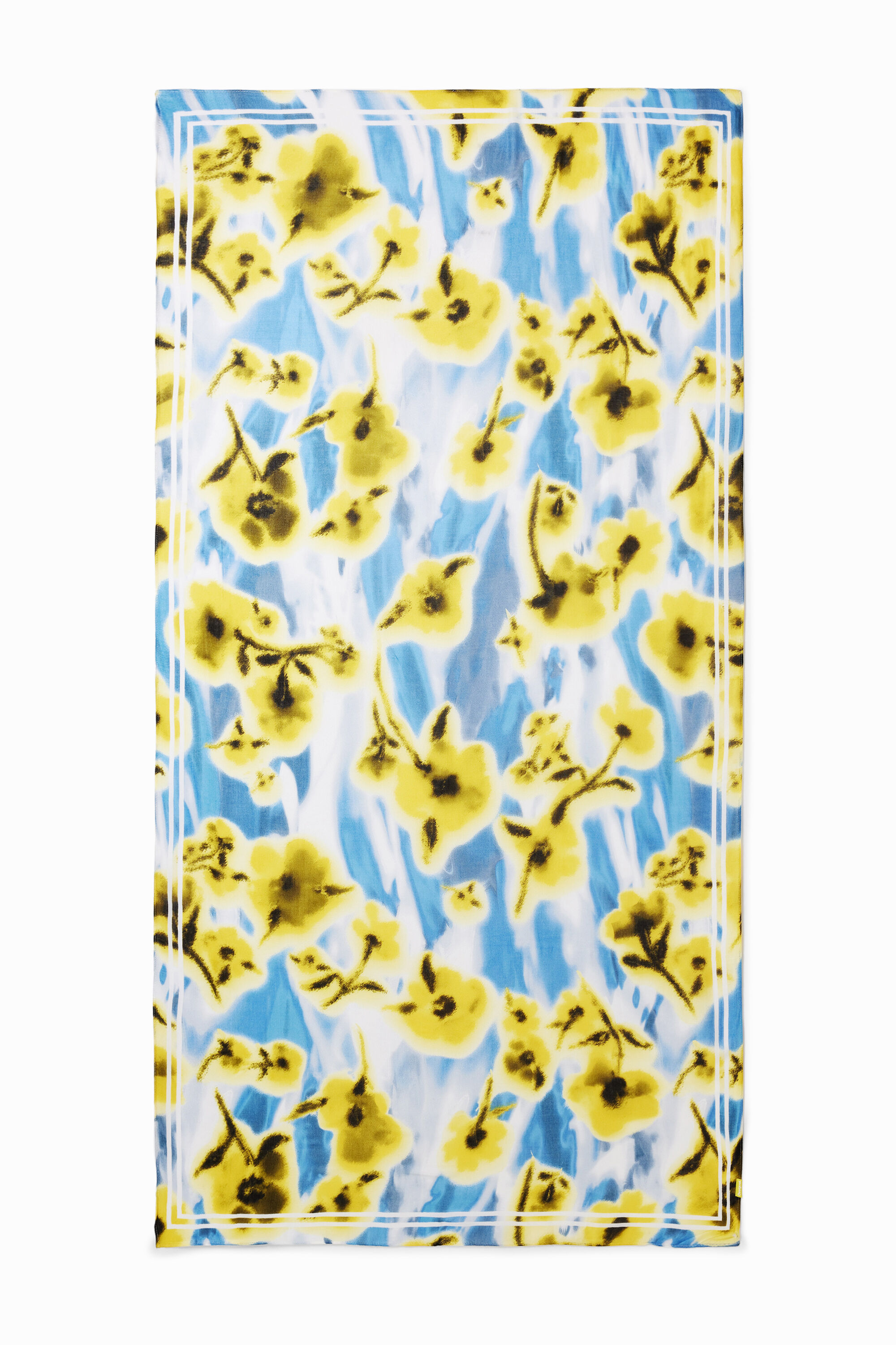 Foulard rectangular flores