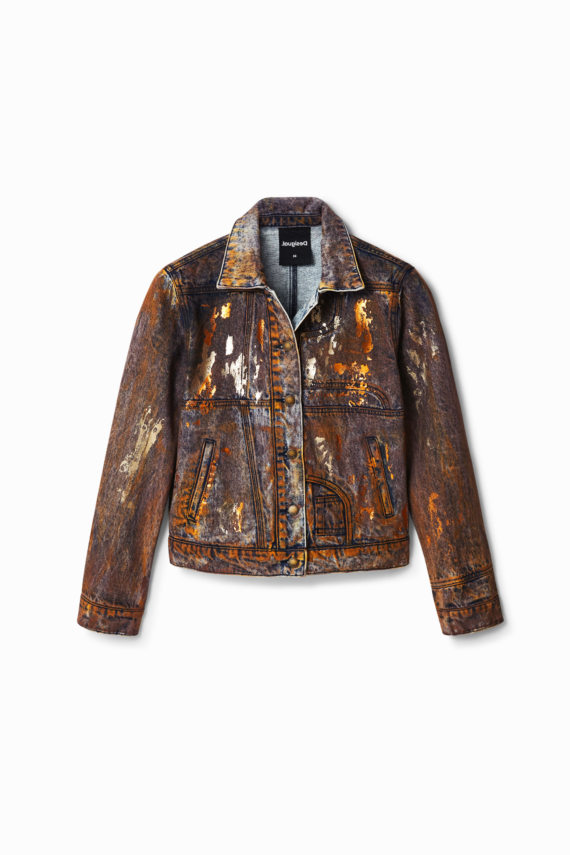 Chaqueta vaquera trucker metalizada
