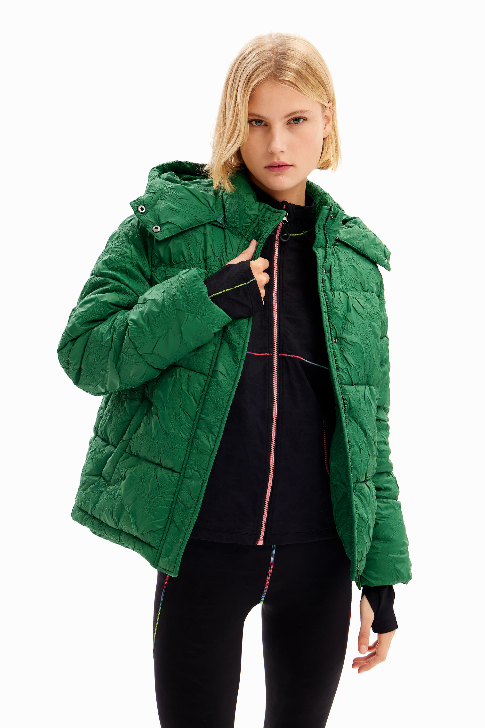 Chaqueta acolchada textura