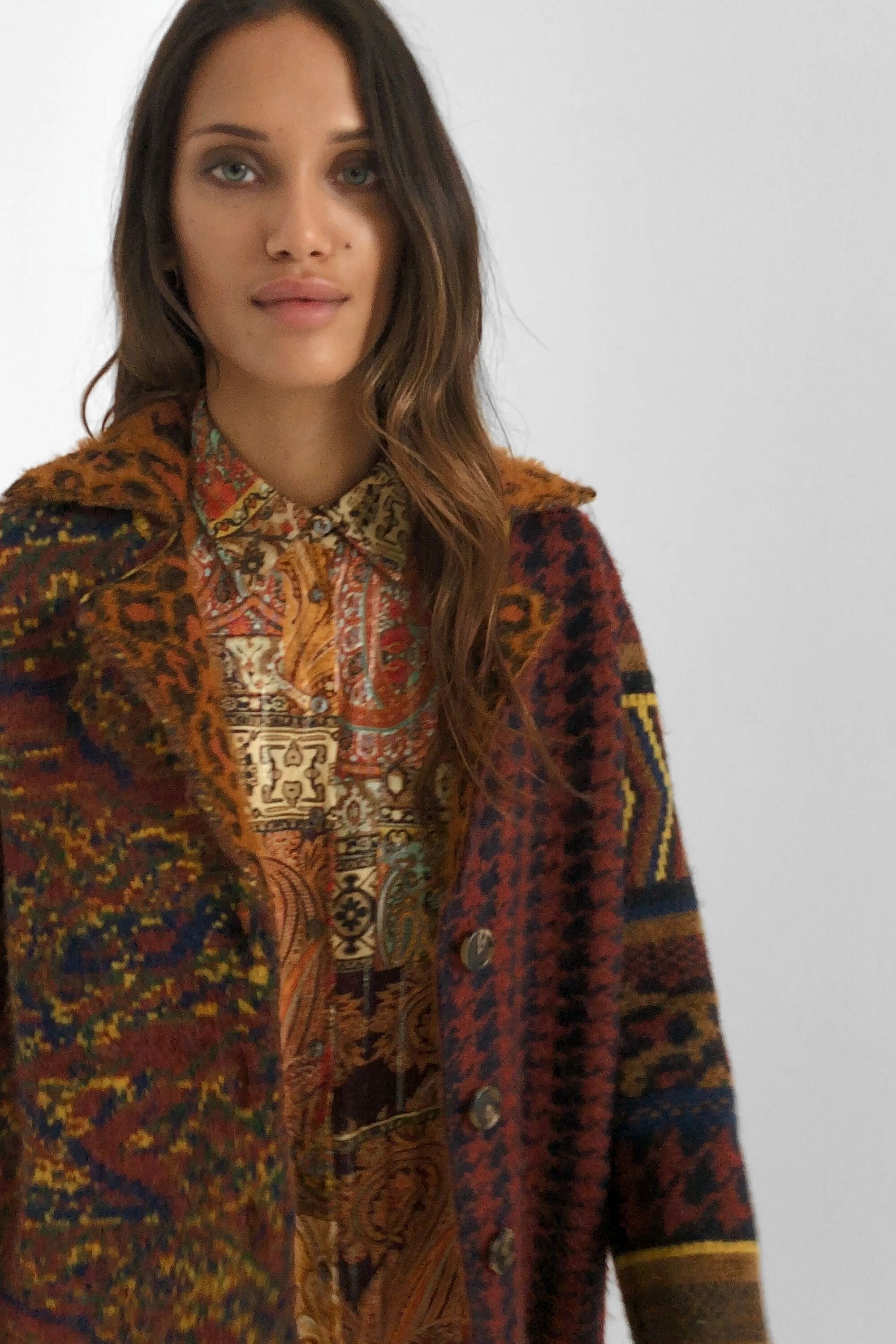 Chaqueta punto boho