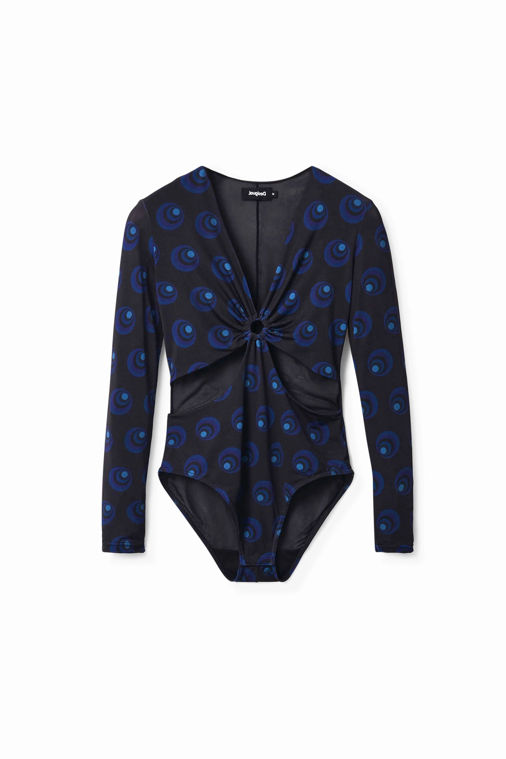Body cut-out estampado geom&eacute;trico c&iacute;rculos