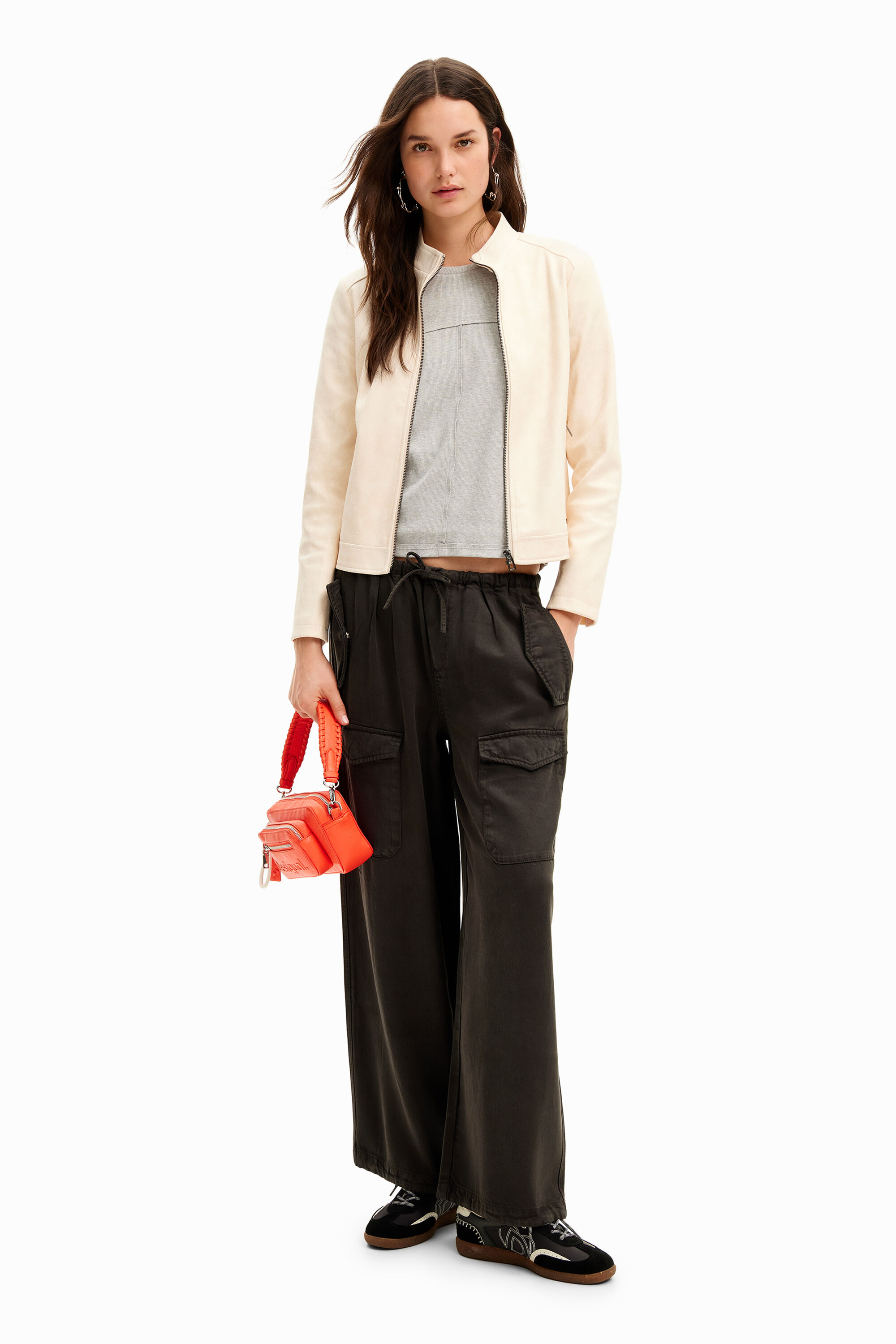 Cazadora biker slim