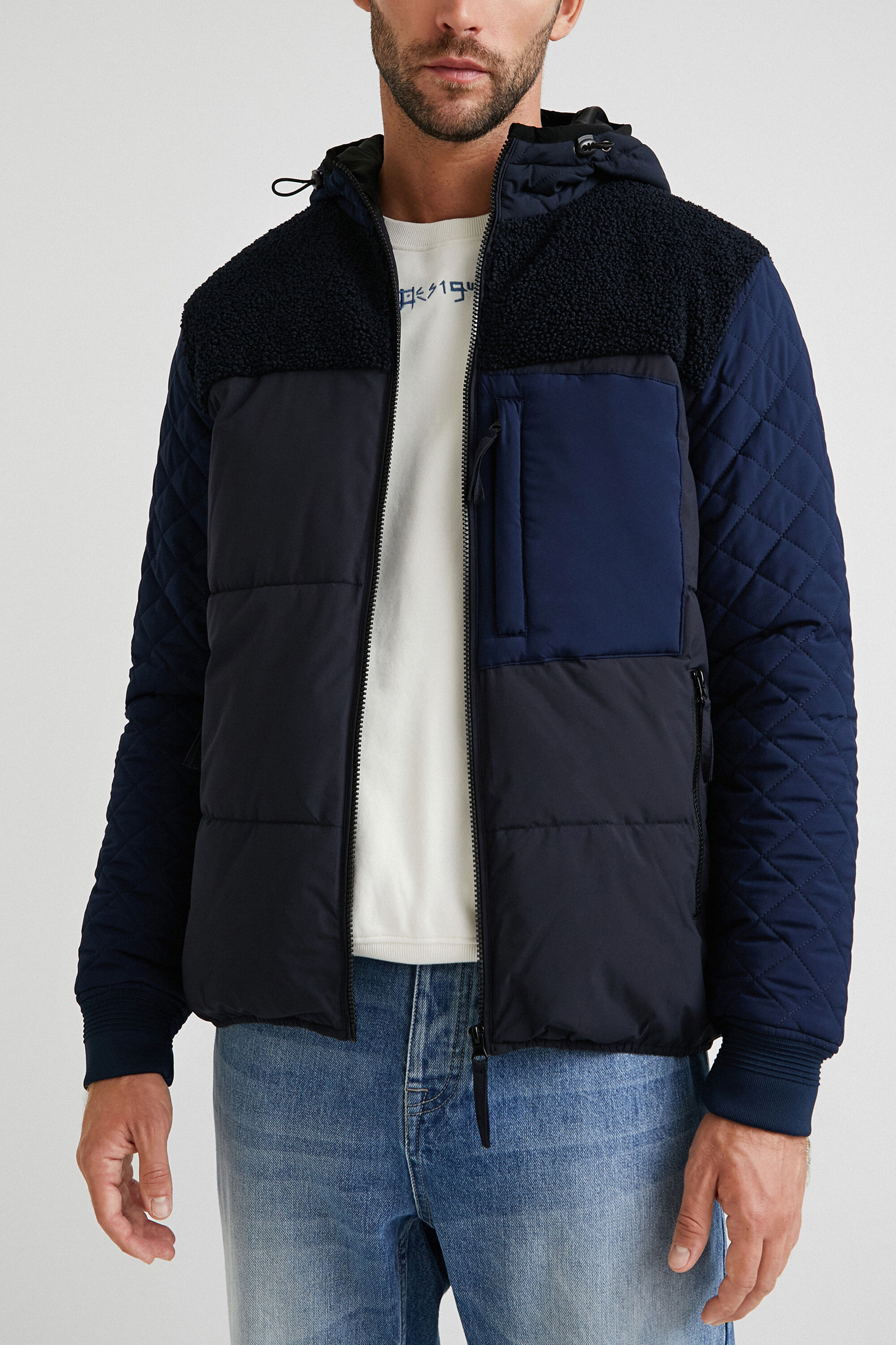 Chaqueta acolchada texturas