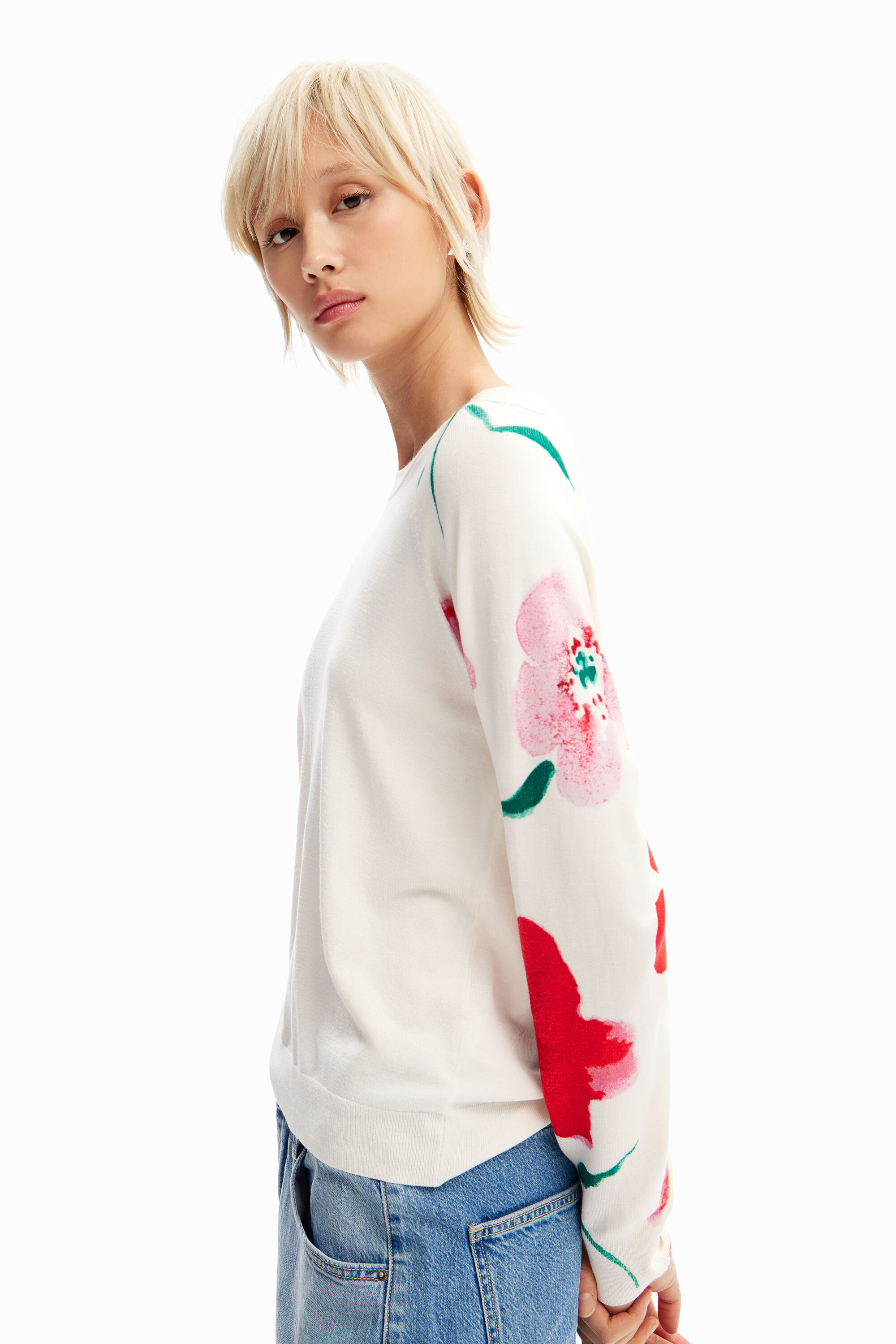 Jersey flores acuarela