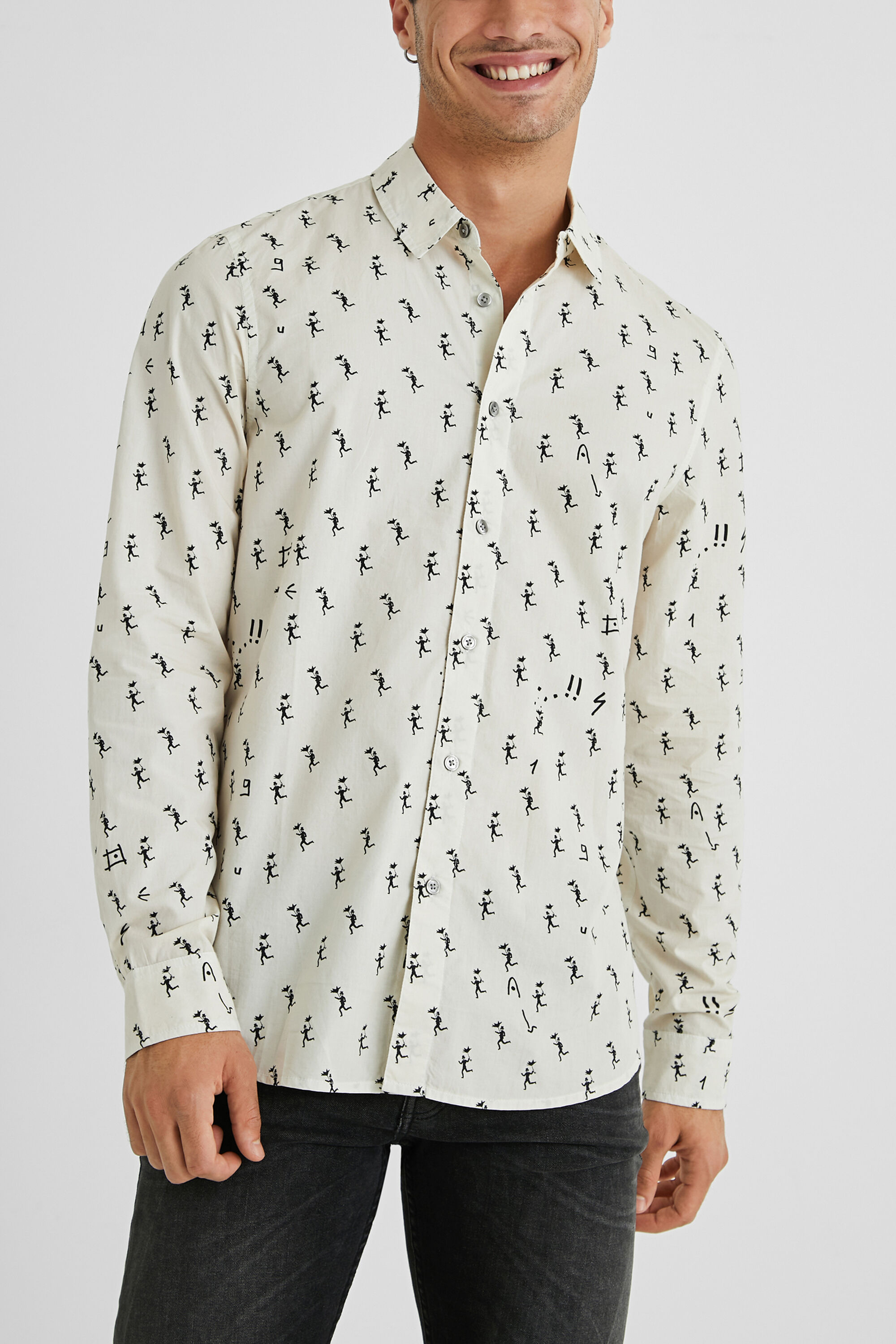 Camisa regular estampada