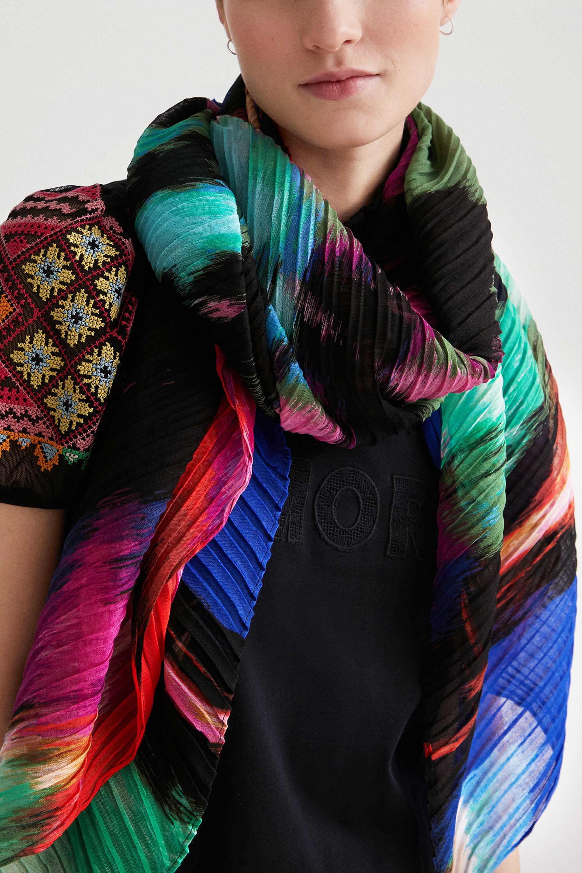 Foulard plisado
