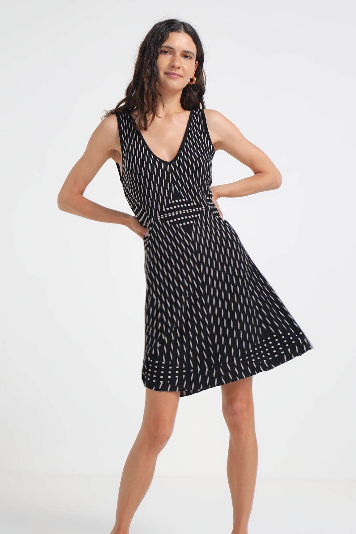 Vestido punto skater