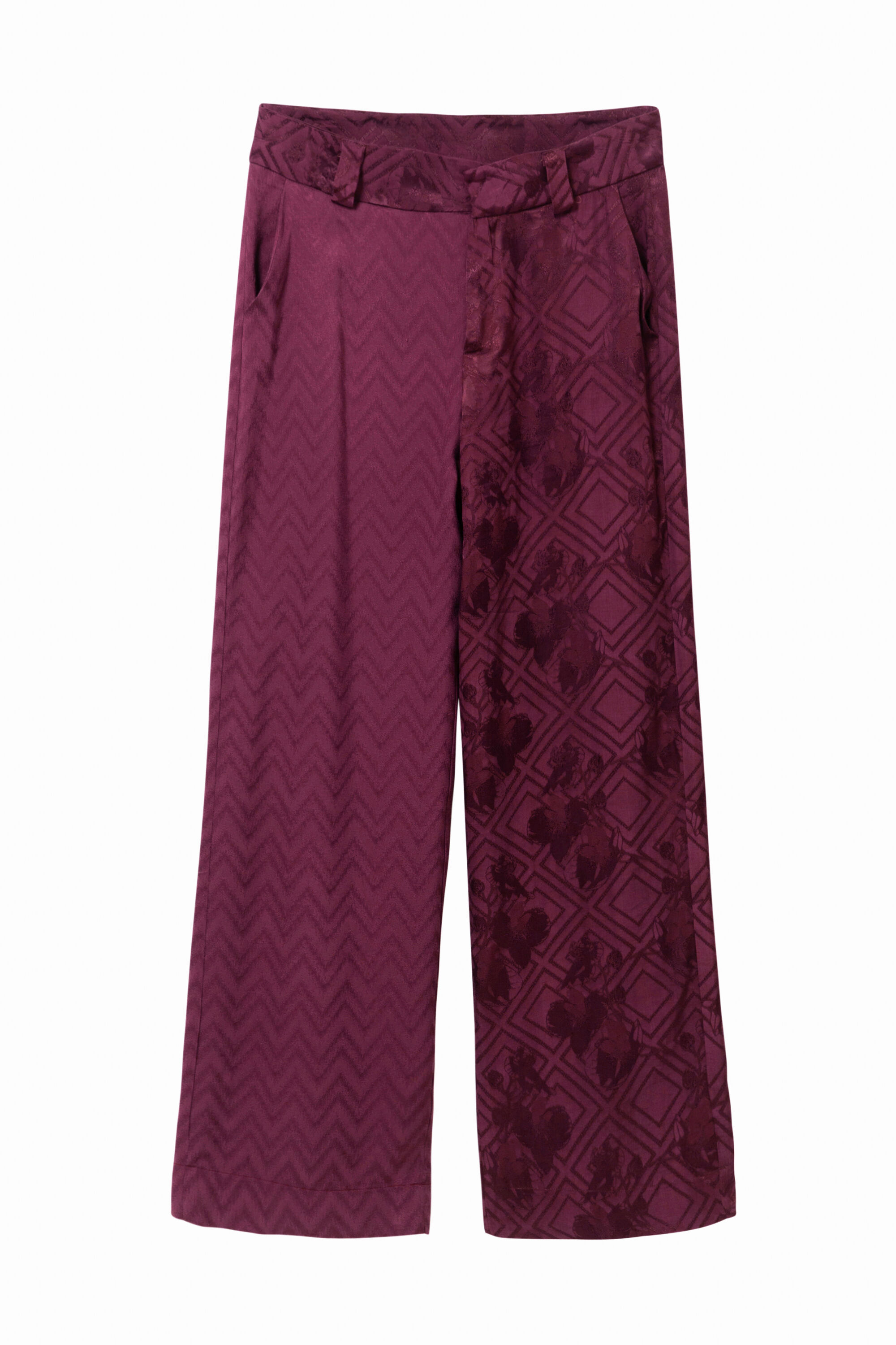 Pantal&oacute;n jaquard cintur&oacute;n pa&ntilde;uelo
