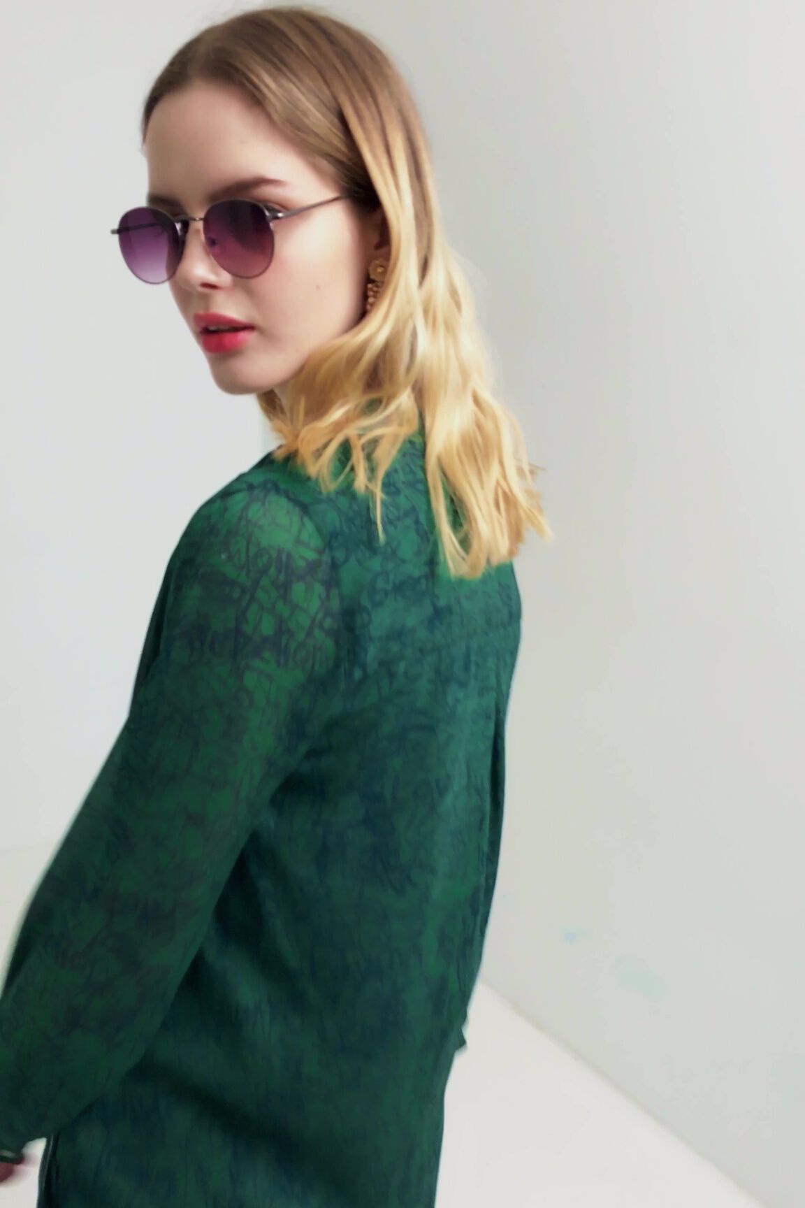 Doble blusa cruzada delantera
