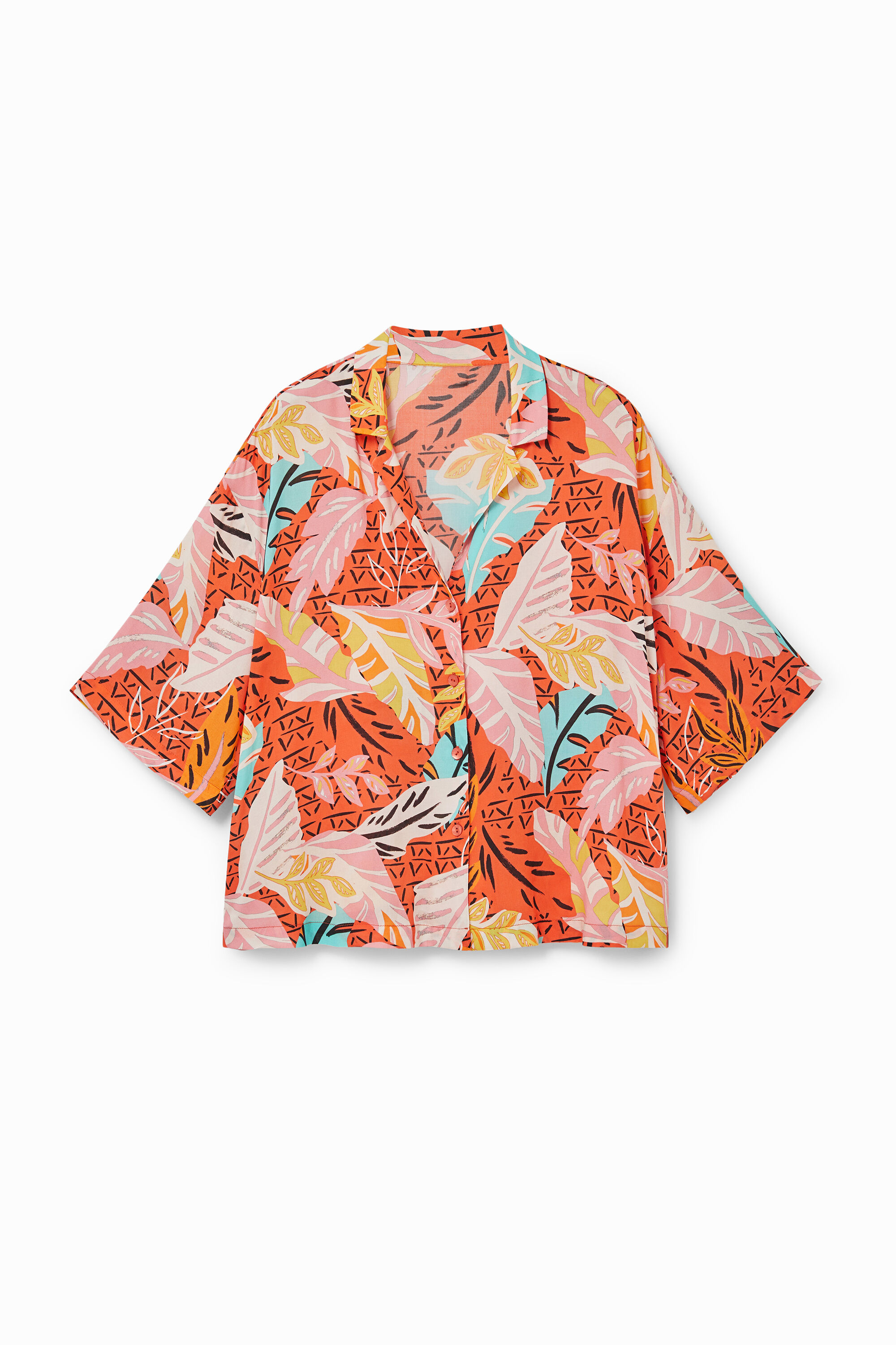 Camisa corta pijama estampada