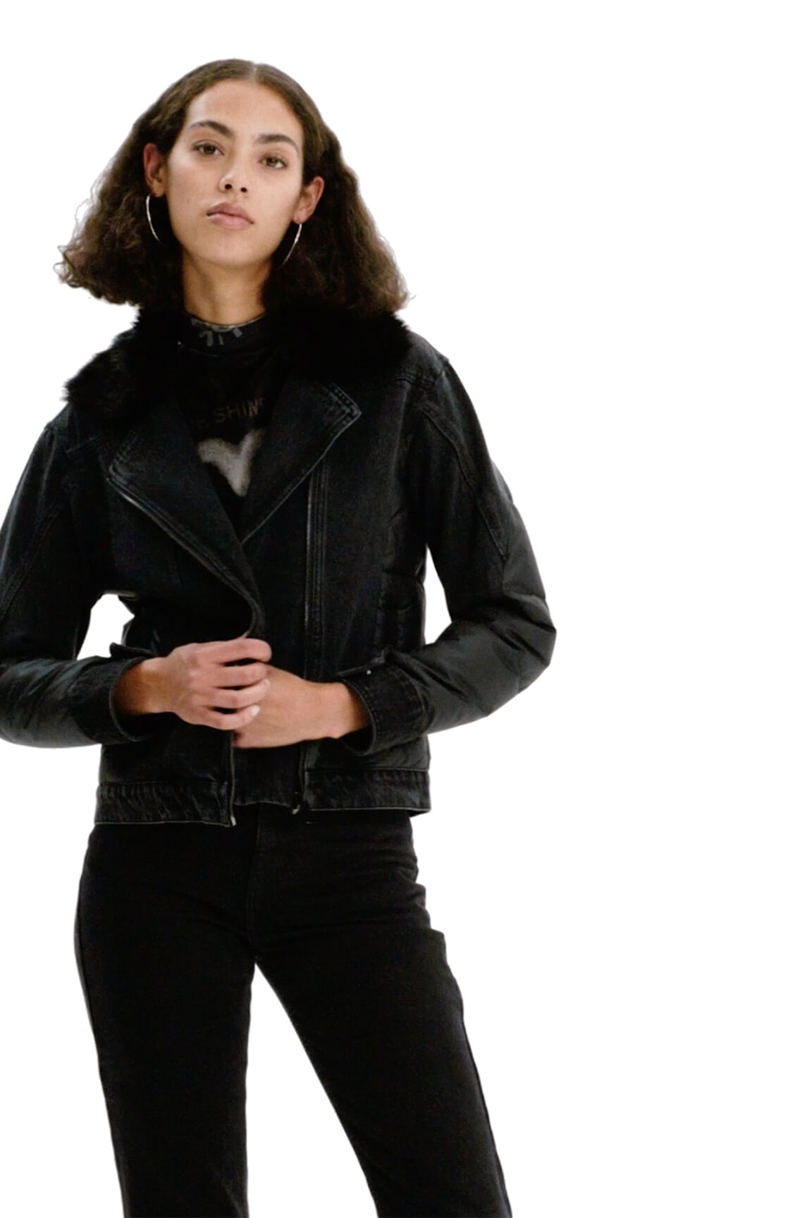Chaqueta trucker efecto pelo