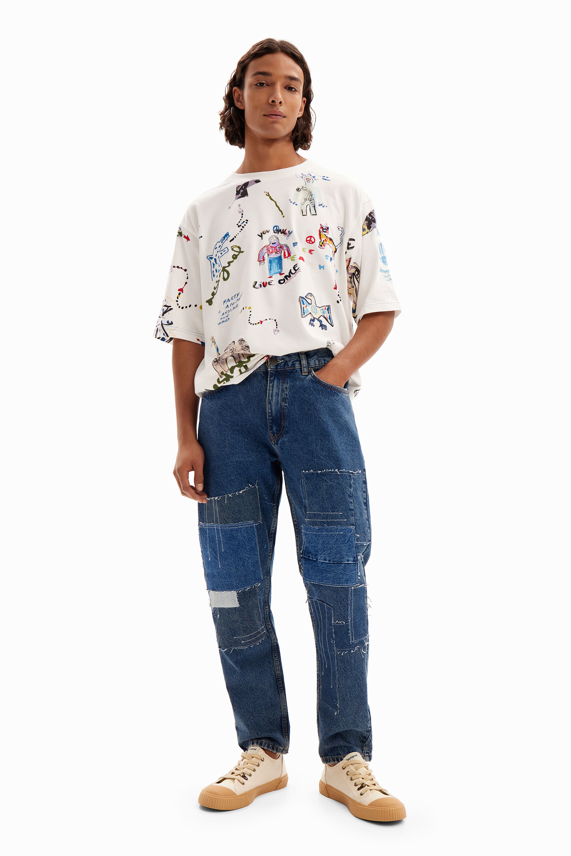Vaqueros Carrot patchwork